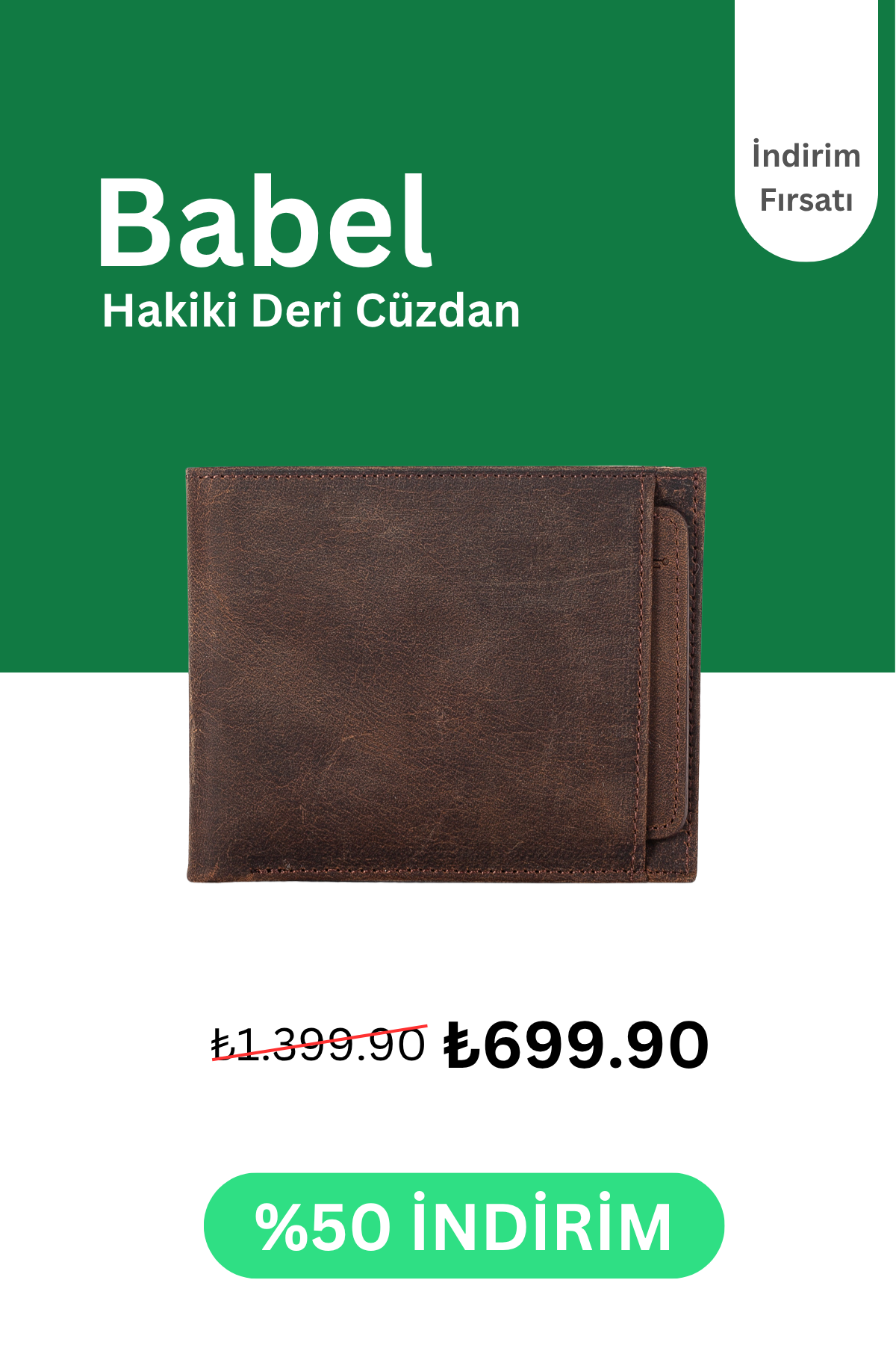 Niki Leather Babel Vintage Deri Unisex Kartlık Cüzdan