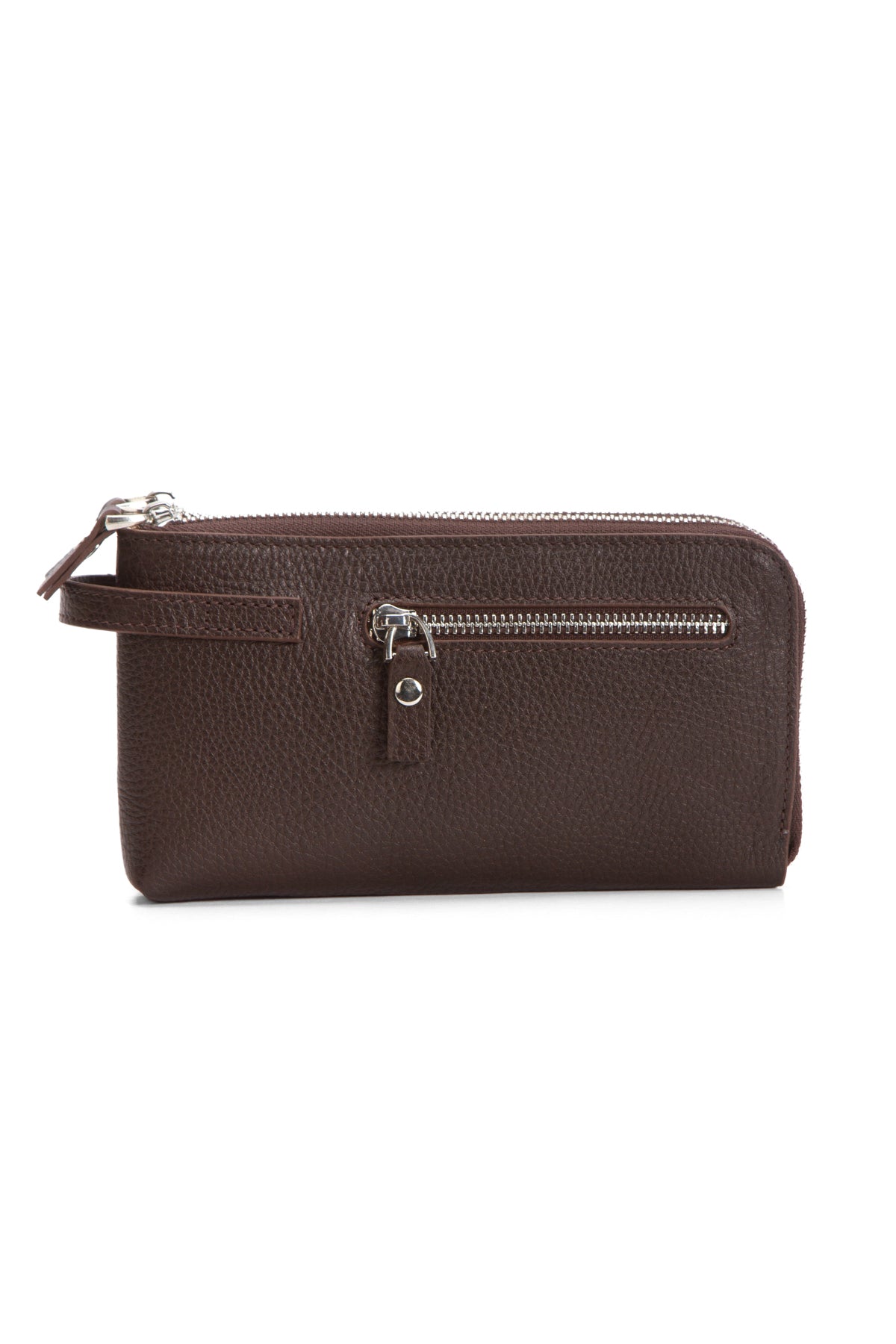 Porto 9519 Hakiki Deri Fermuarlı 2'li Portföy El Çantası