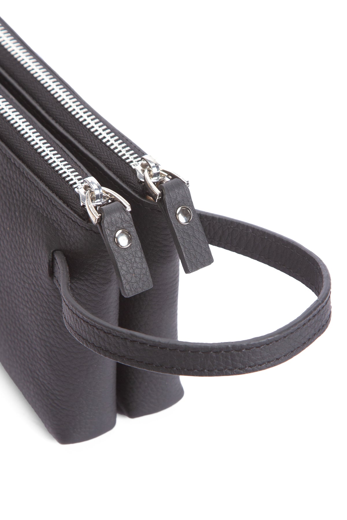 Porto 9519 Hakiki Deri Fermuarlı 2'li Portföy El Çantası