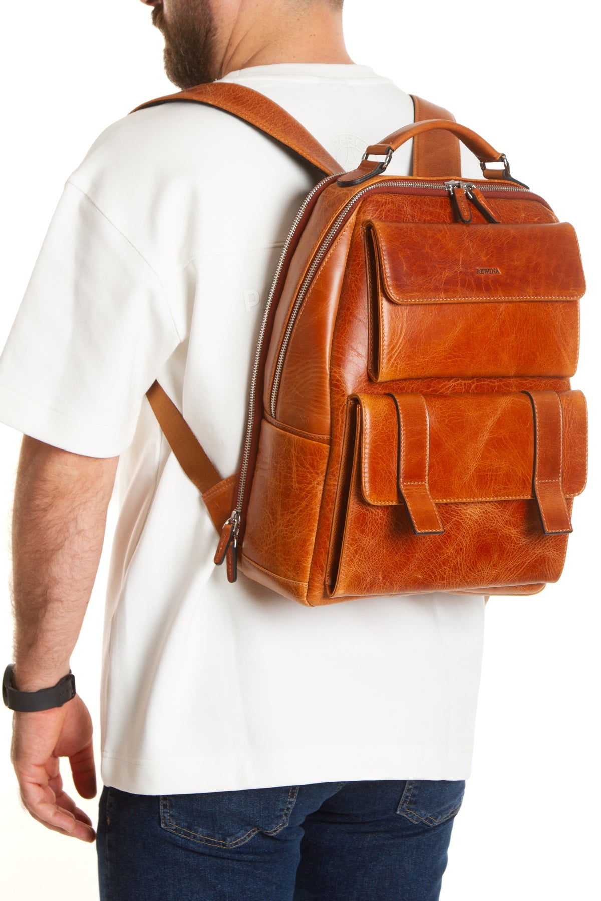 Milano 9522 Hakiki Deri Seyahat Sırt Çantası