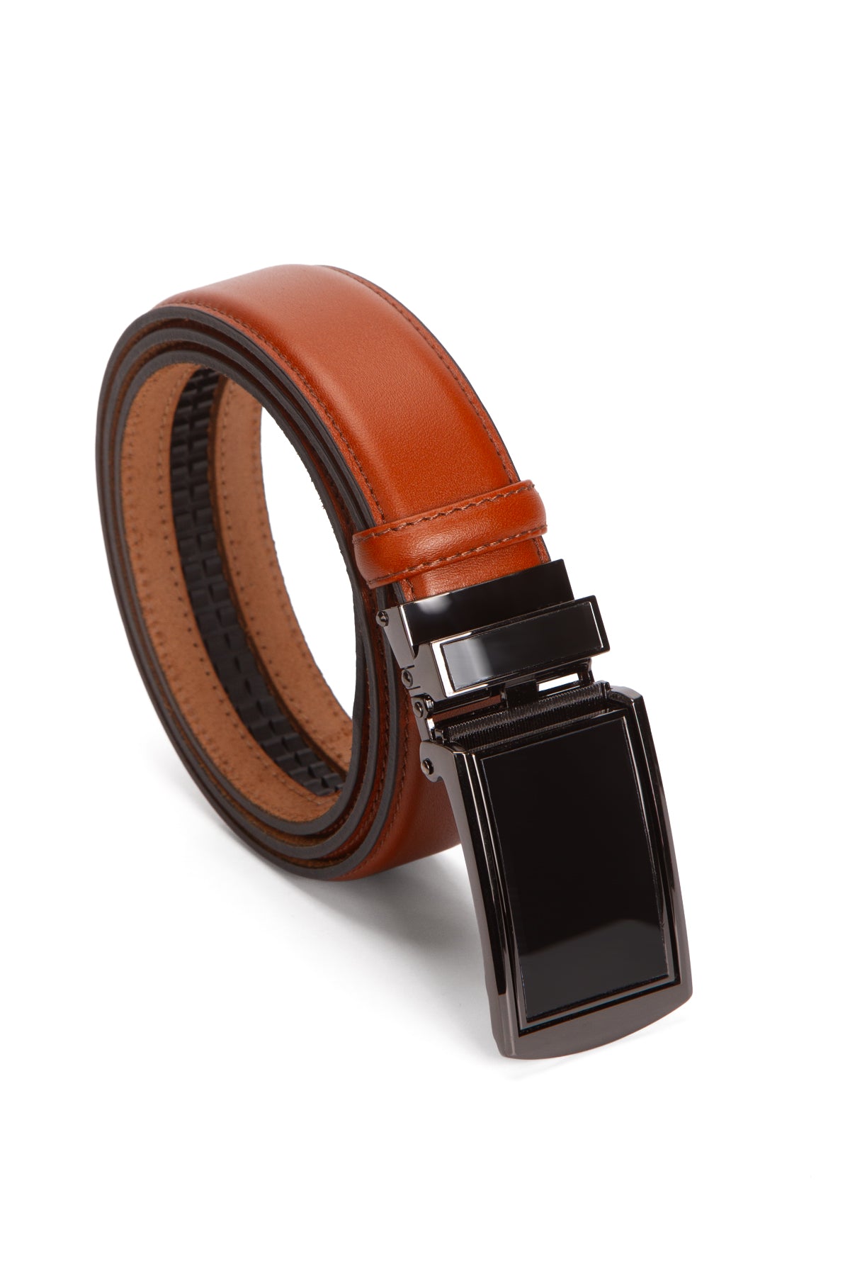 Otomatik Dikişli Siyah Hakiki Deri Kemer 3.5 Cm