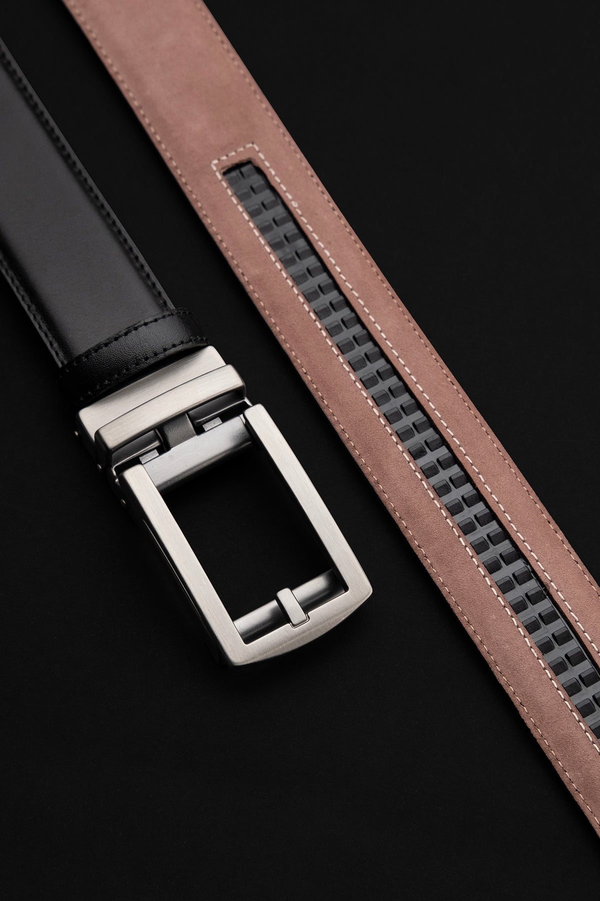 Premium Otomatik Dikişli Hakiki Deri Kemer 3.5 Cm