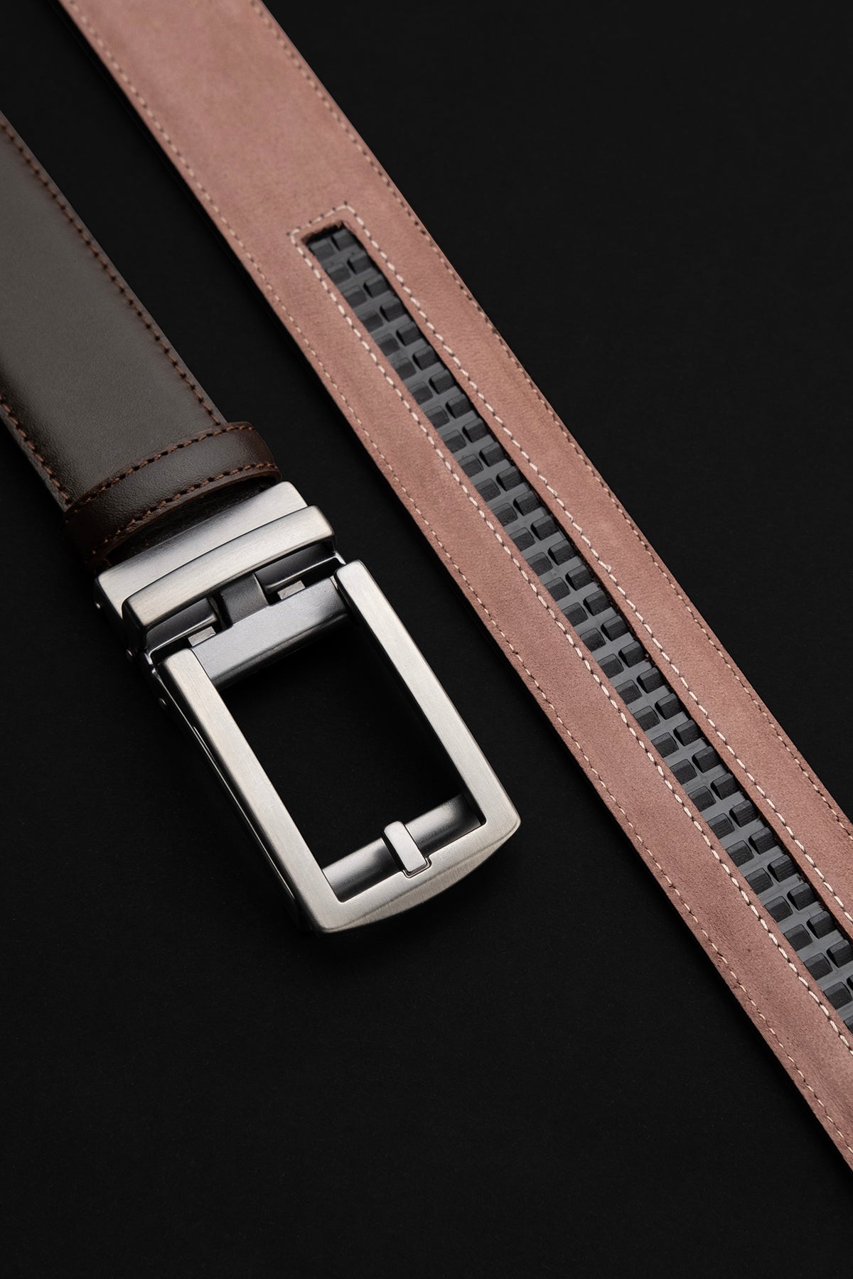 Premium Otomatik Dikişli Hakiki Deri Kemer 3.5 Cm