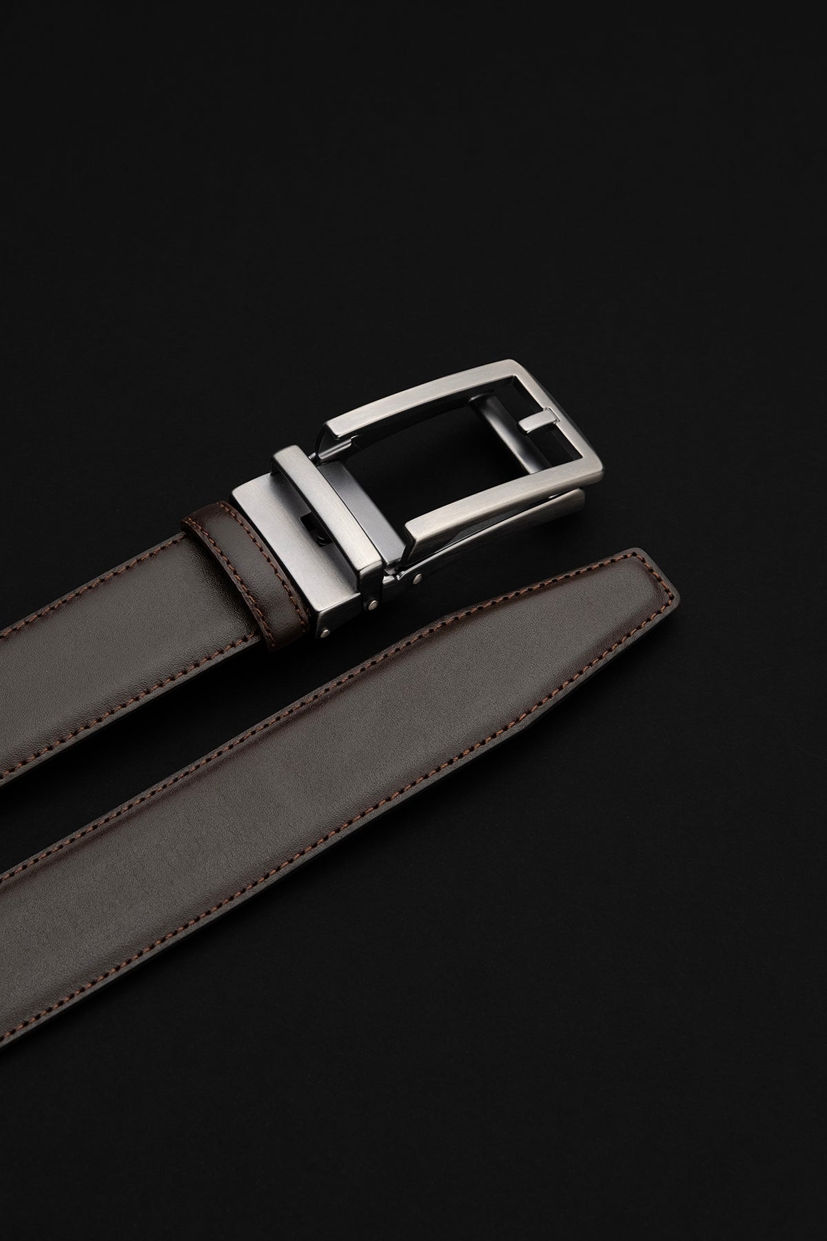 Premium Otomatik Dikişli Hakiki Deri Kemer 3.5 Cm