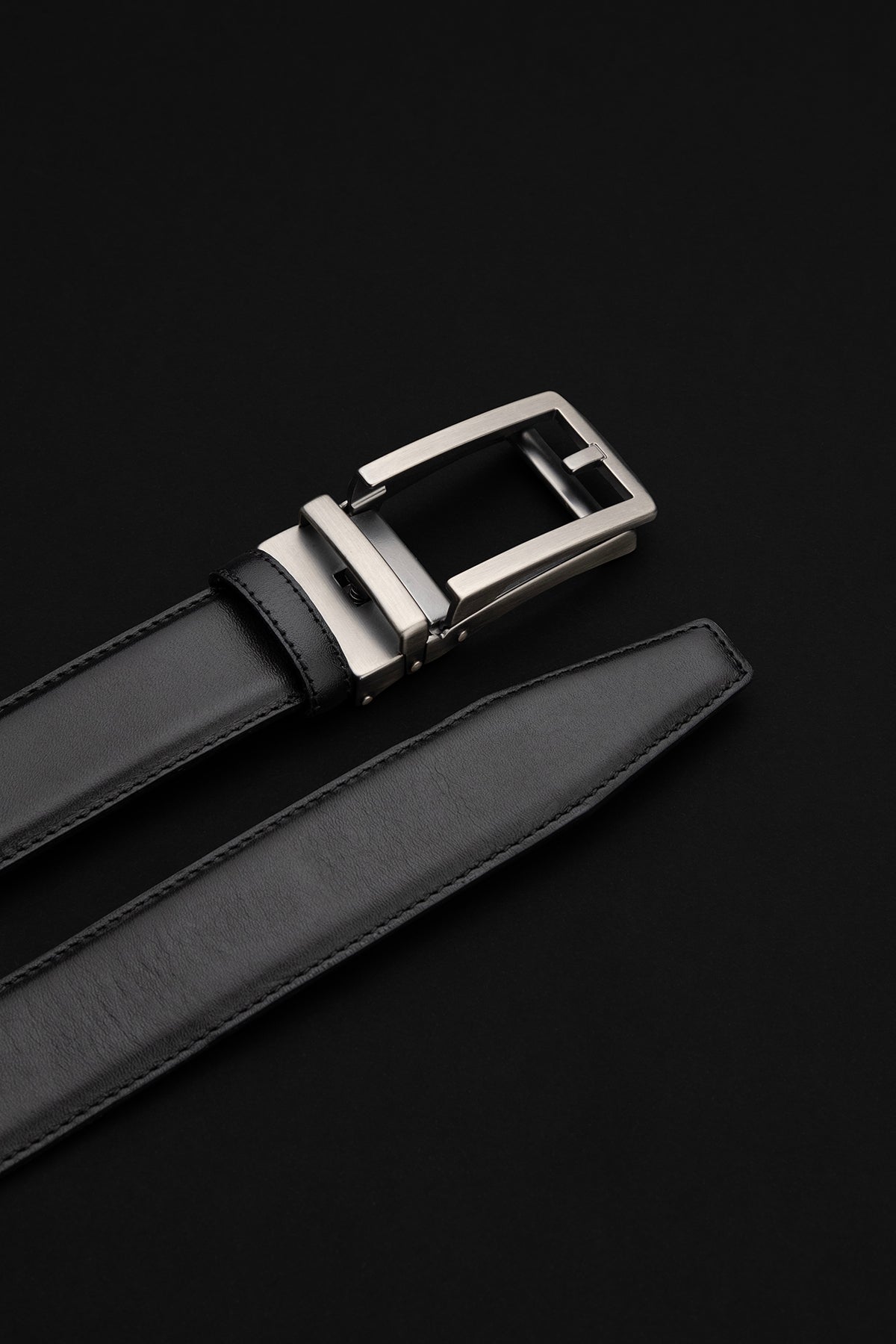 Premium Otomatik Dikişli Hakiki Deri Kemer 3.5 Cm