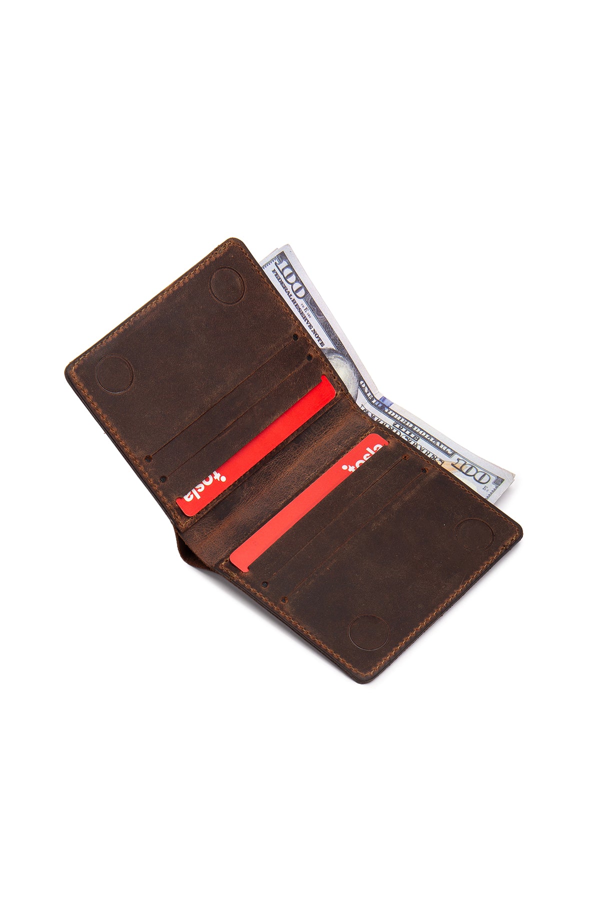 Fargo Hakiki Gerçek Deri Cüzdan Para Koyma Bölmeli Kartlık ve Mıknatıs Kapama