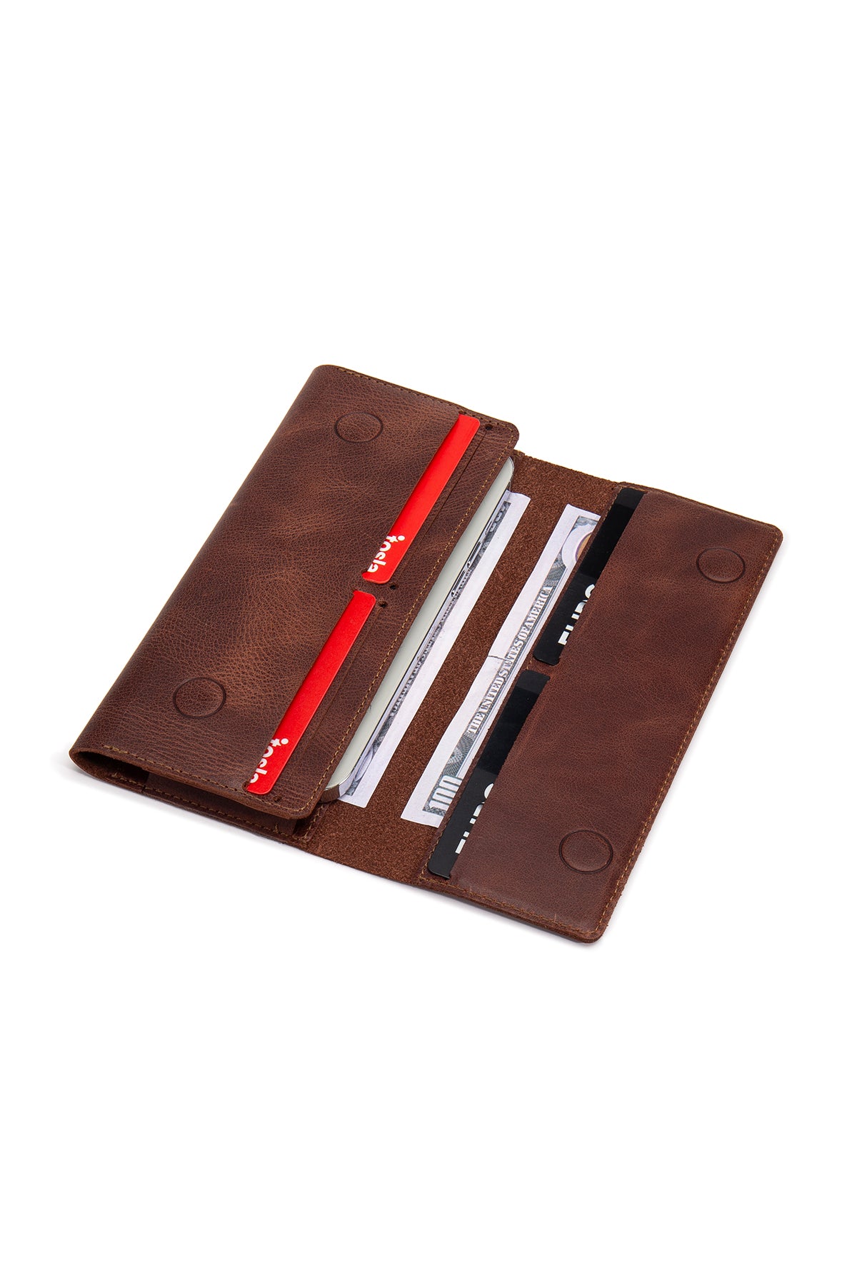 Elit Universal Hakiki Deri Kapaklı Kartlıklı ve Para Bölmeli Telefon Kılıfı