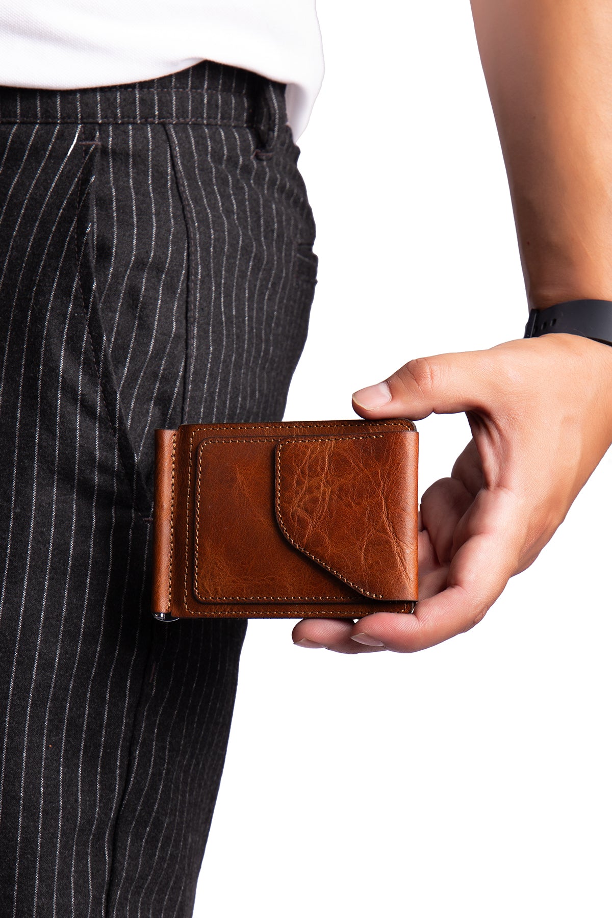 Rafel Hakiki Deri Cüzdan Para Klipsli ve Mıknatıs Kapaklı