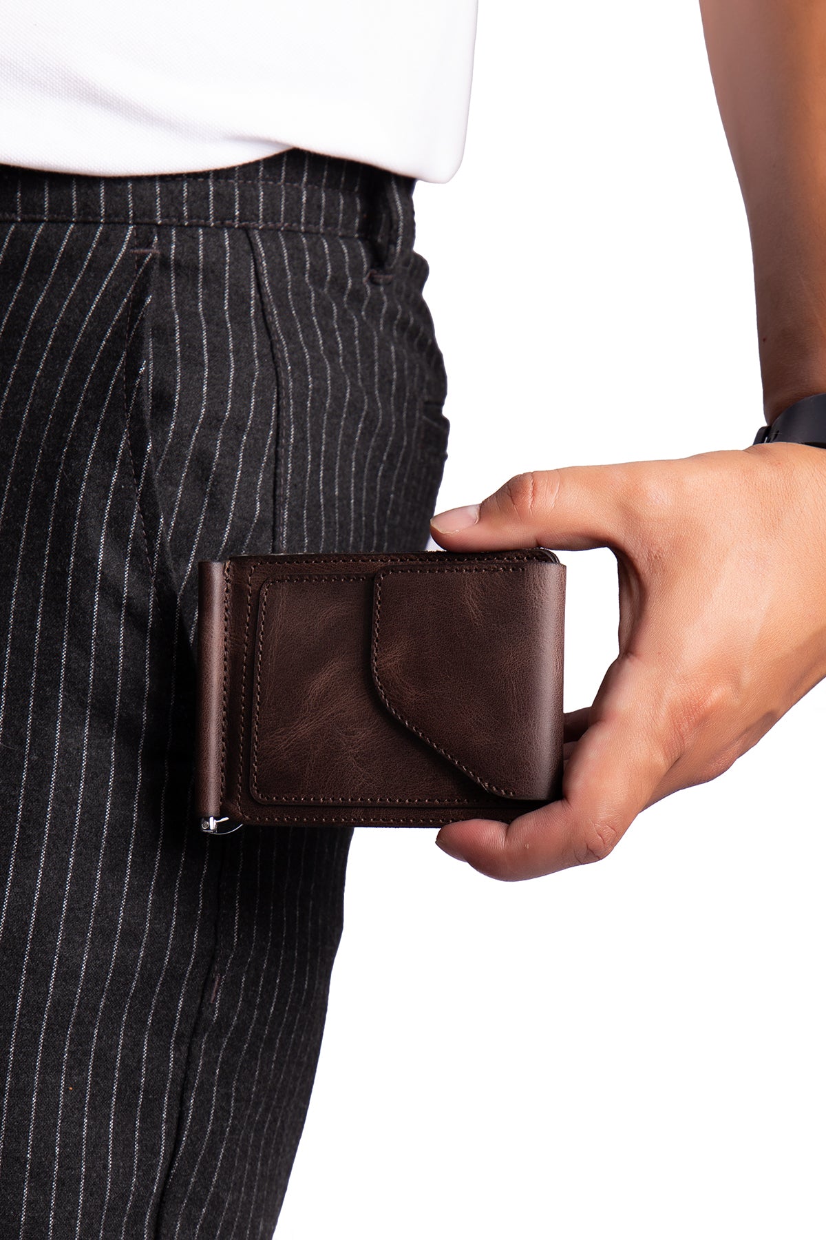 Rafel Hakiki Deri Cüzdan Para Klipsli ve Mıknatıs Kapaklı