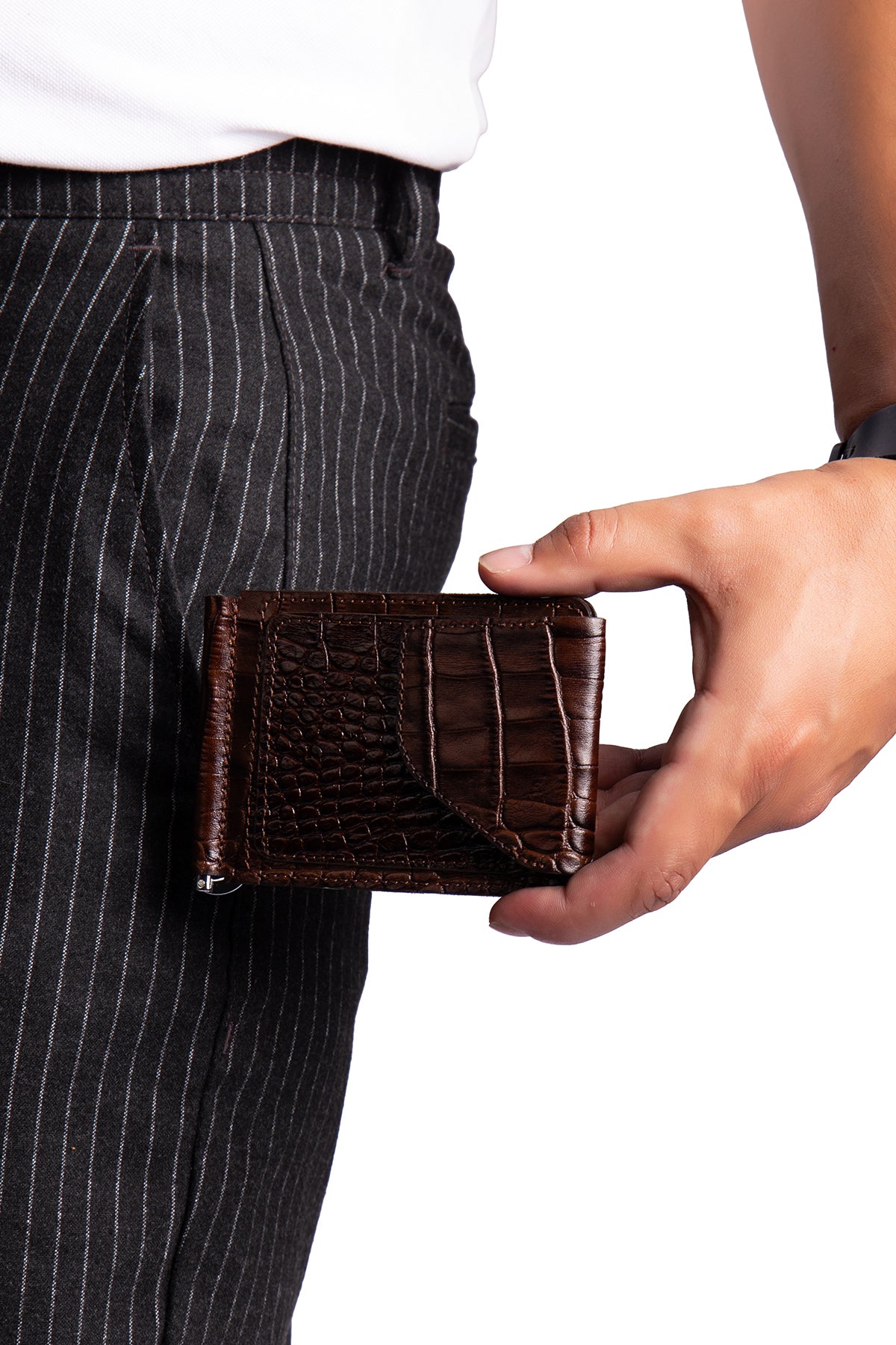 Rafel Hakiki Deri Cüzdan Para Klipsli ve Mıknatıs Kapaklı