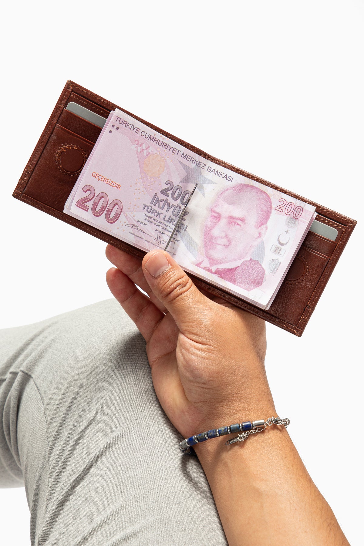 Norvik 9048 Hakiki Deri Para Klipsli Cüzdan