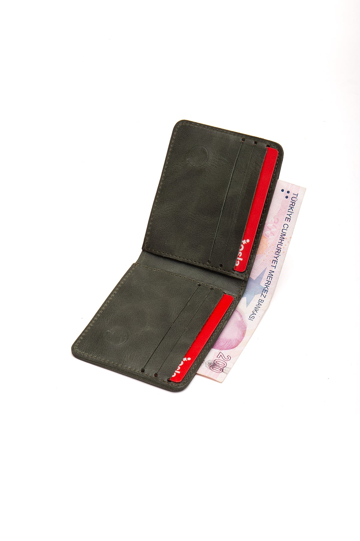 Mount Hakiki Deri Minimal Cüzdan Para Koyma Bölmeli Kartlık ve Mıknatıs Kapama