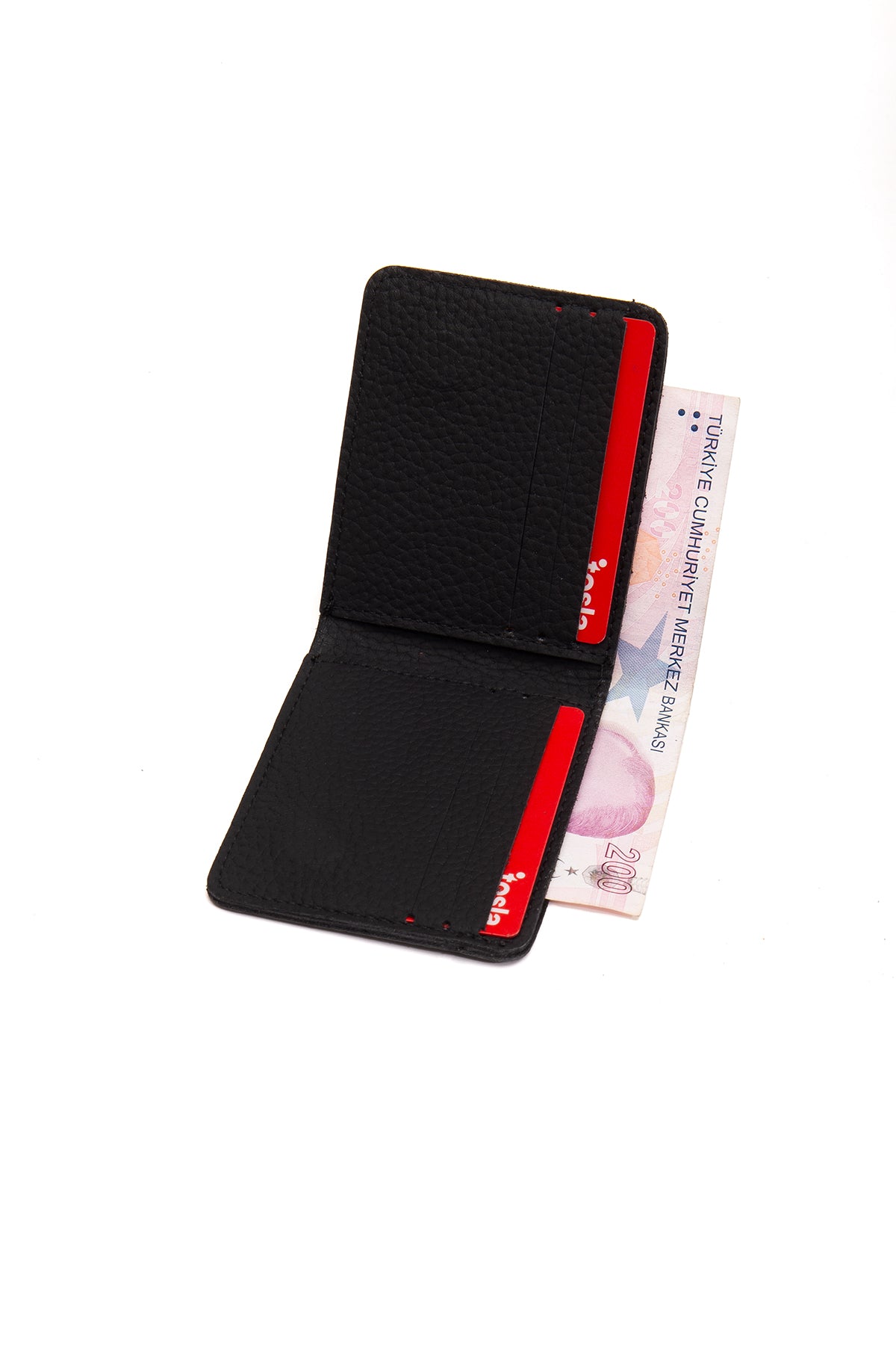 Mount Hakiki Deri Minimal Cüzdan Para Koyma Bölmeli Kartlık ve Mıknatıs Kapama