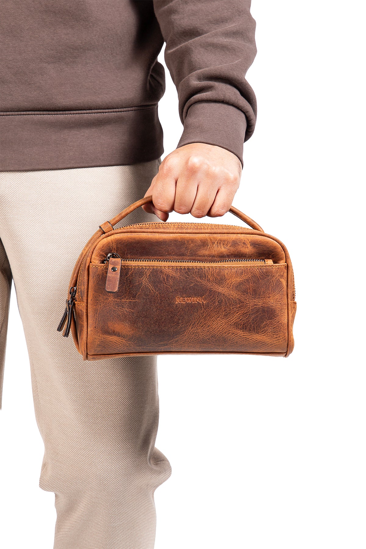 Acura 9558 Hakiki Deri Fermuarlı Portföy El Çantası