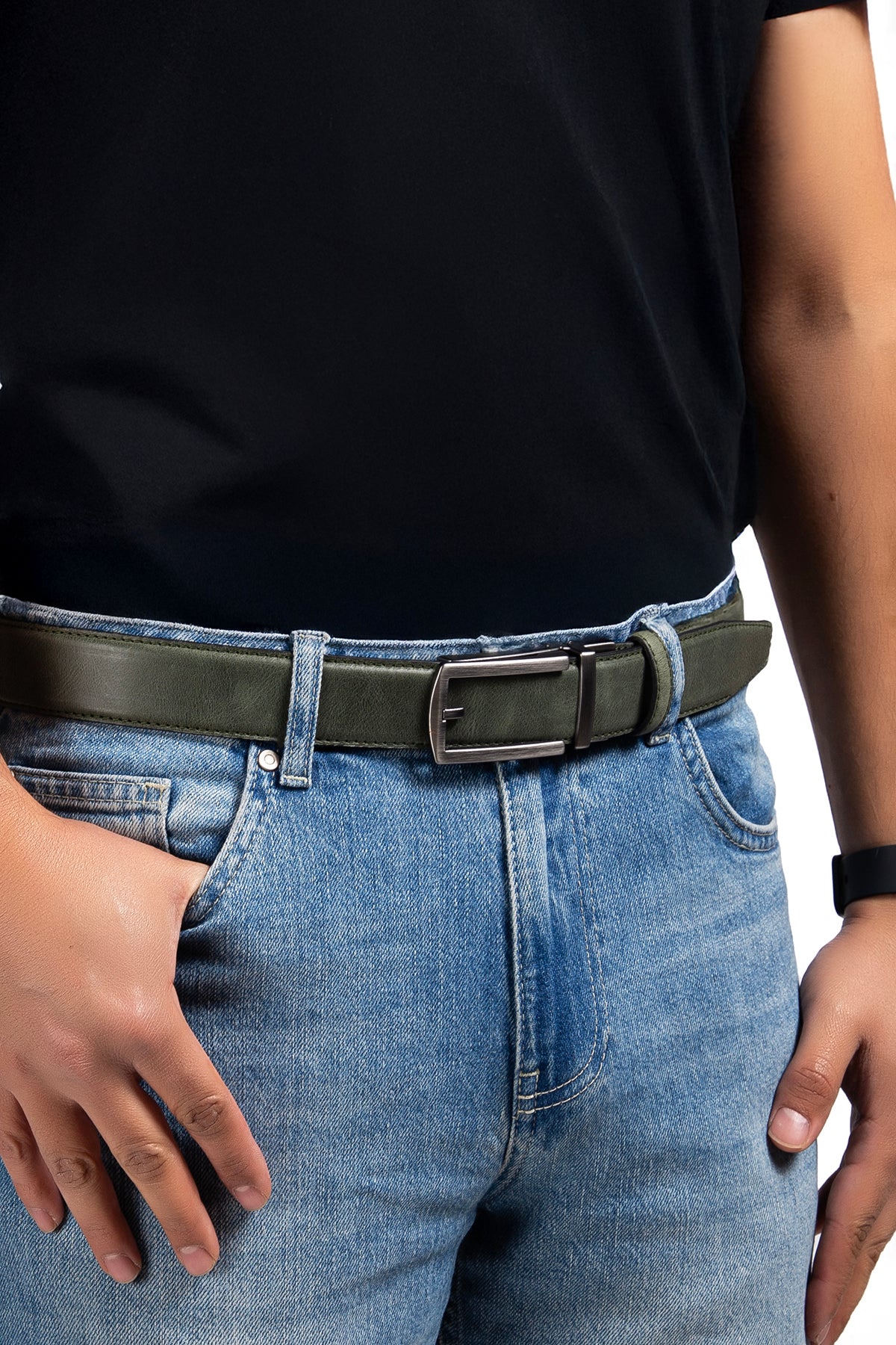 Premium Otomatik Dikişli Hakiki Deri Kemer 3.5 Cm