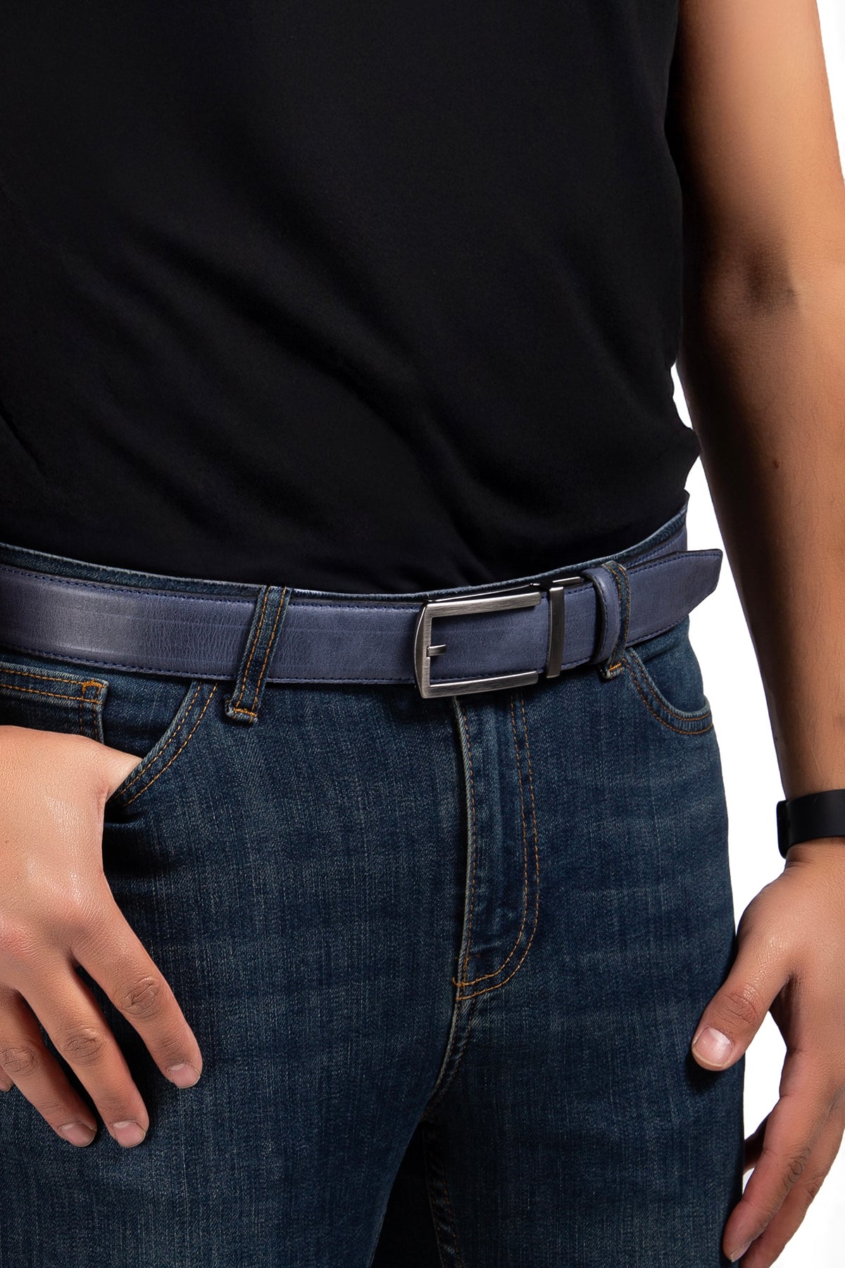 Premium Otomatik Dikişli Hakiki Deri Kemer 3.5 Cm