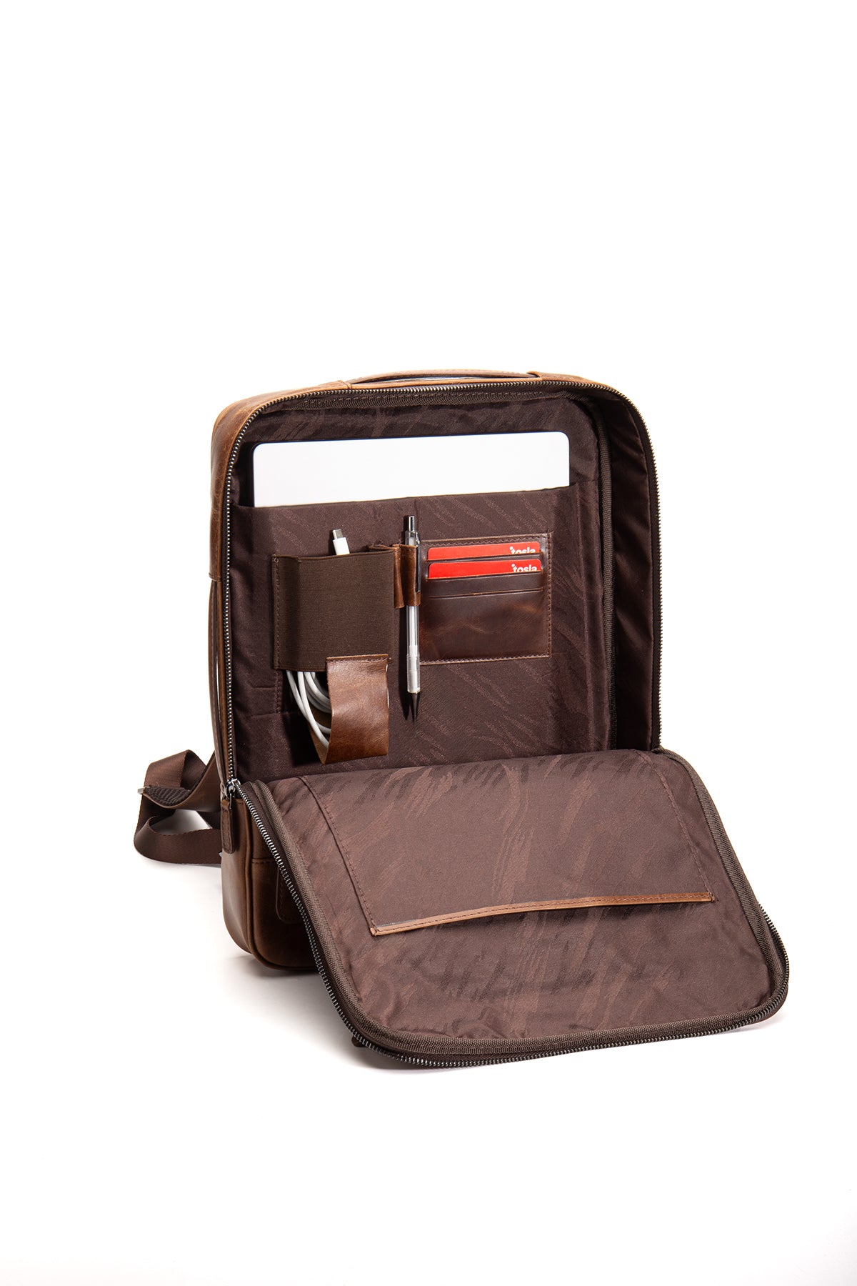 Rocky 9526 Hakiki Deri Laptop Bölmeli Evrak ve Sırt Çanta