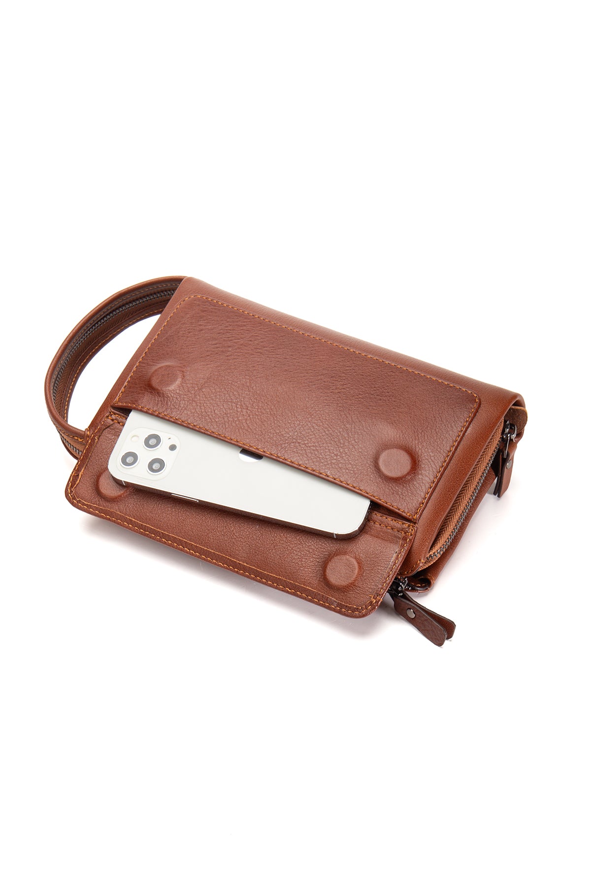 Jack 9546 Hakiki Deri Fermuarlı Portföy El Çantası