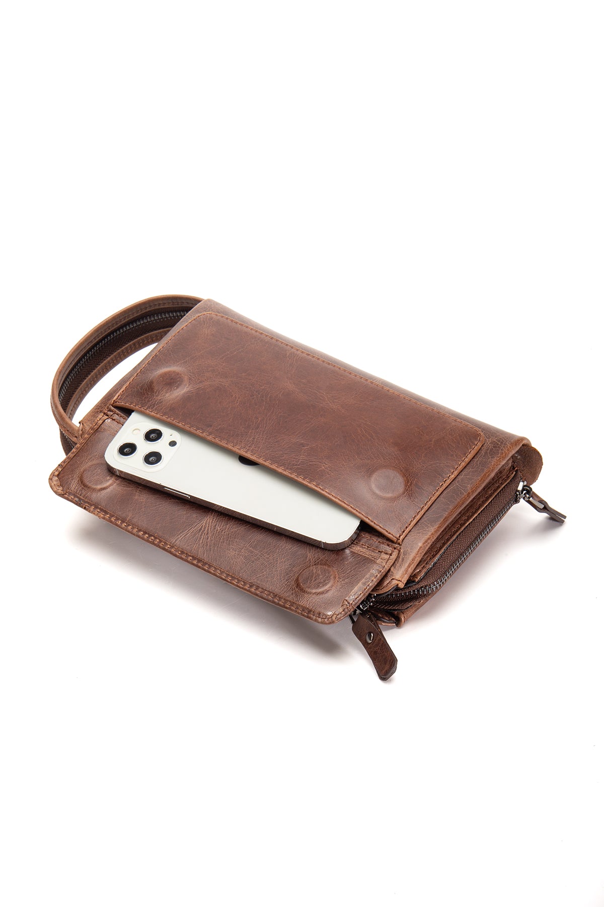 Jack 9546 Hakiki Deri Fermuarlı Portföy El Çantası