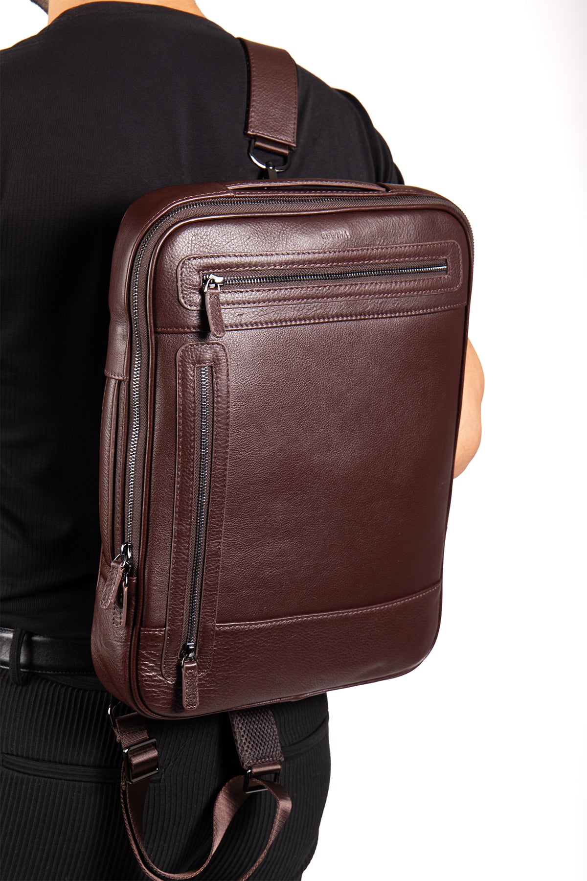 Rocky 9526 Hakiki Deri Laptop Bölmeli Evrak ve Sırt Çanta