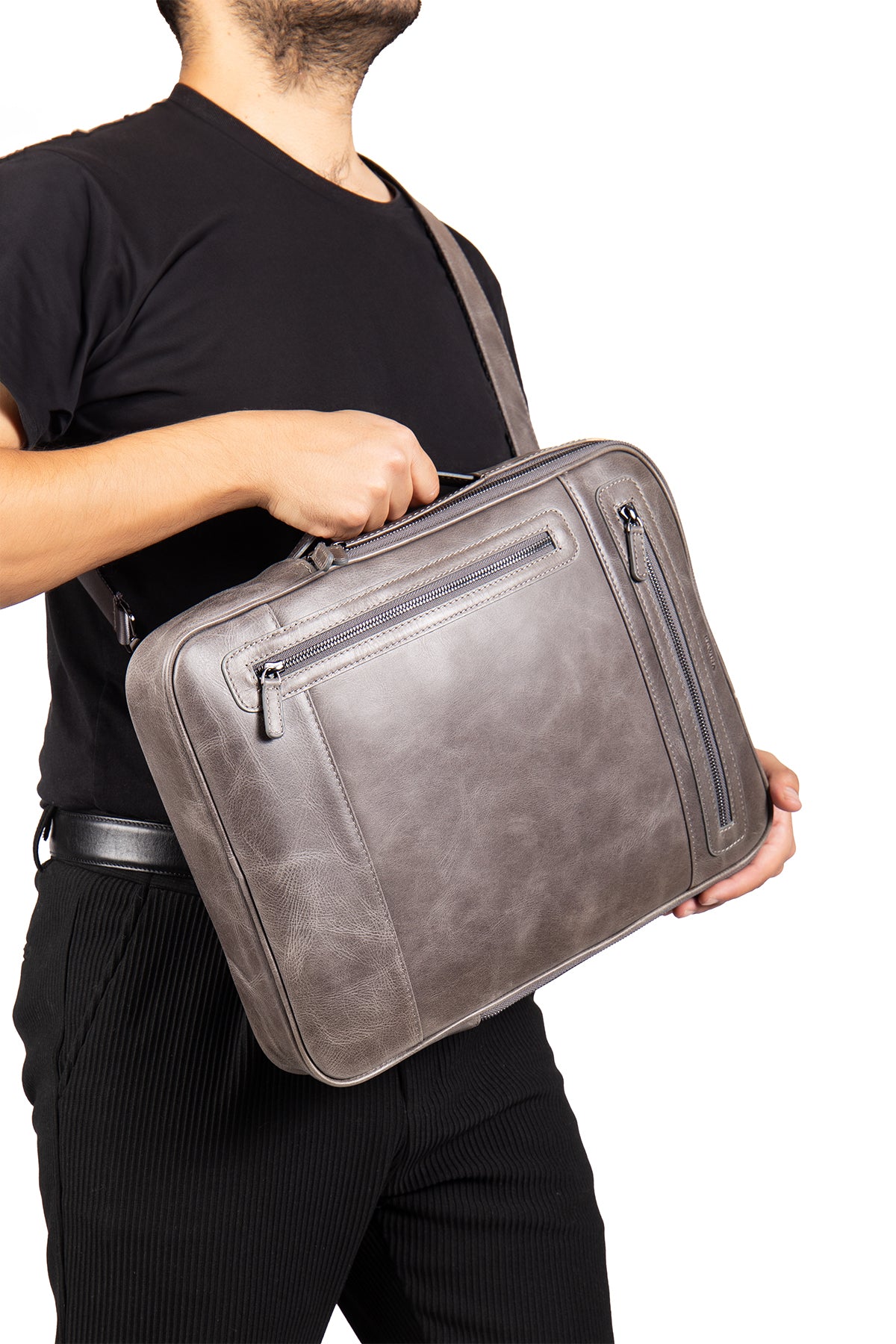 Rocky 9526 Hakiki Deri Laptop Bölmeli Evrak ve Sırt Çanta