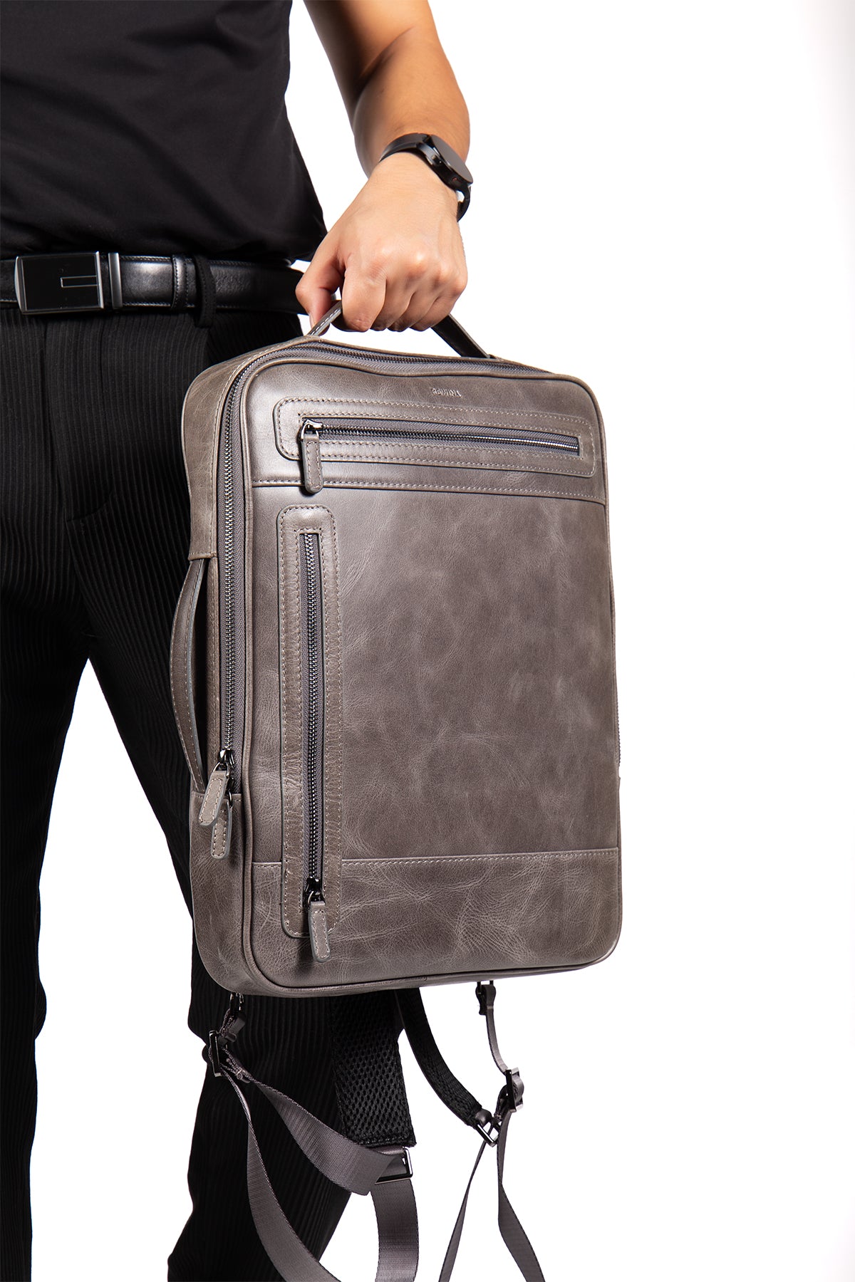 Rocky 9526 Hakiki Deri Laptop Bölmeli Evrak ve Sırt Çanta