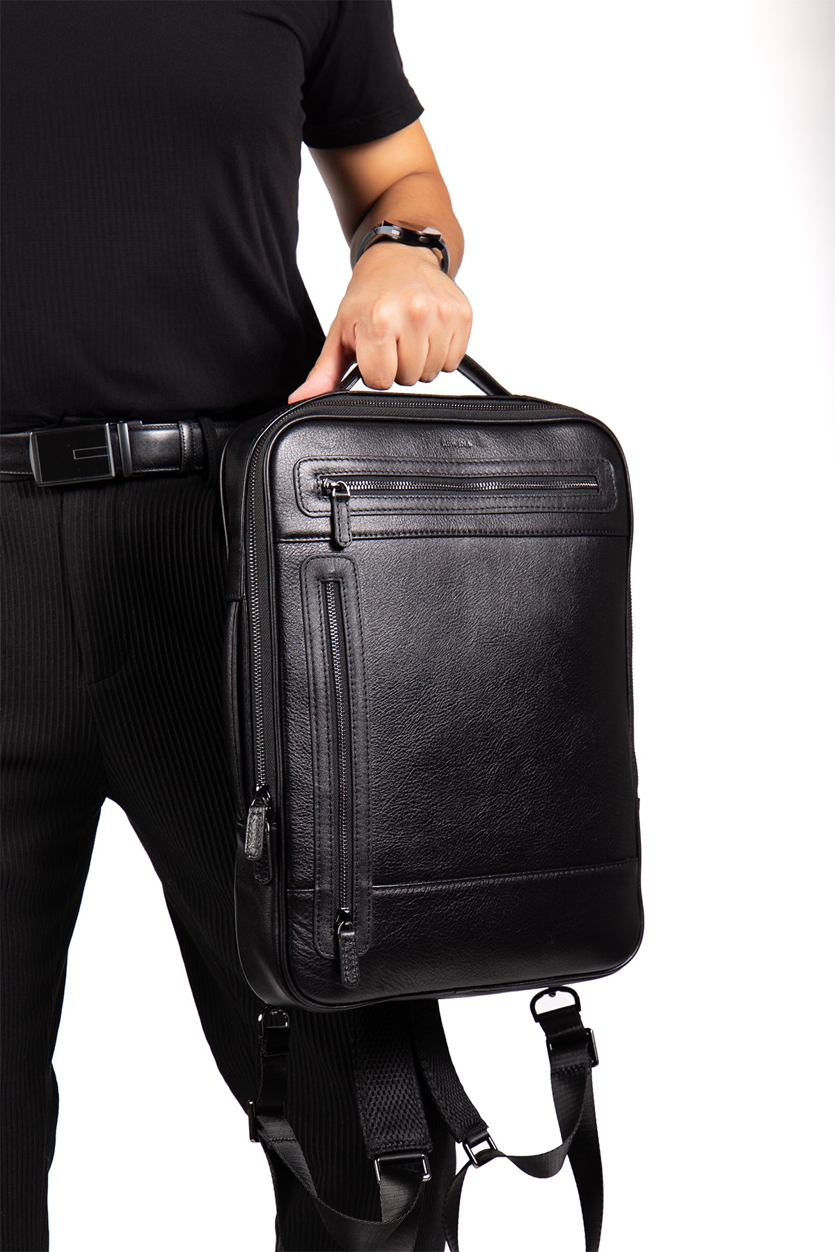 Rocky 9526 Hakiki Deri Laptop Bölmeli Evrak ve Sırt Çanta