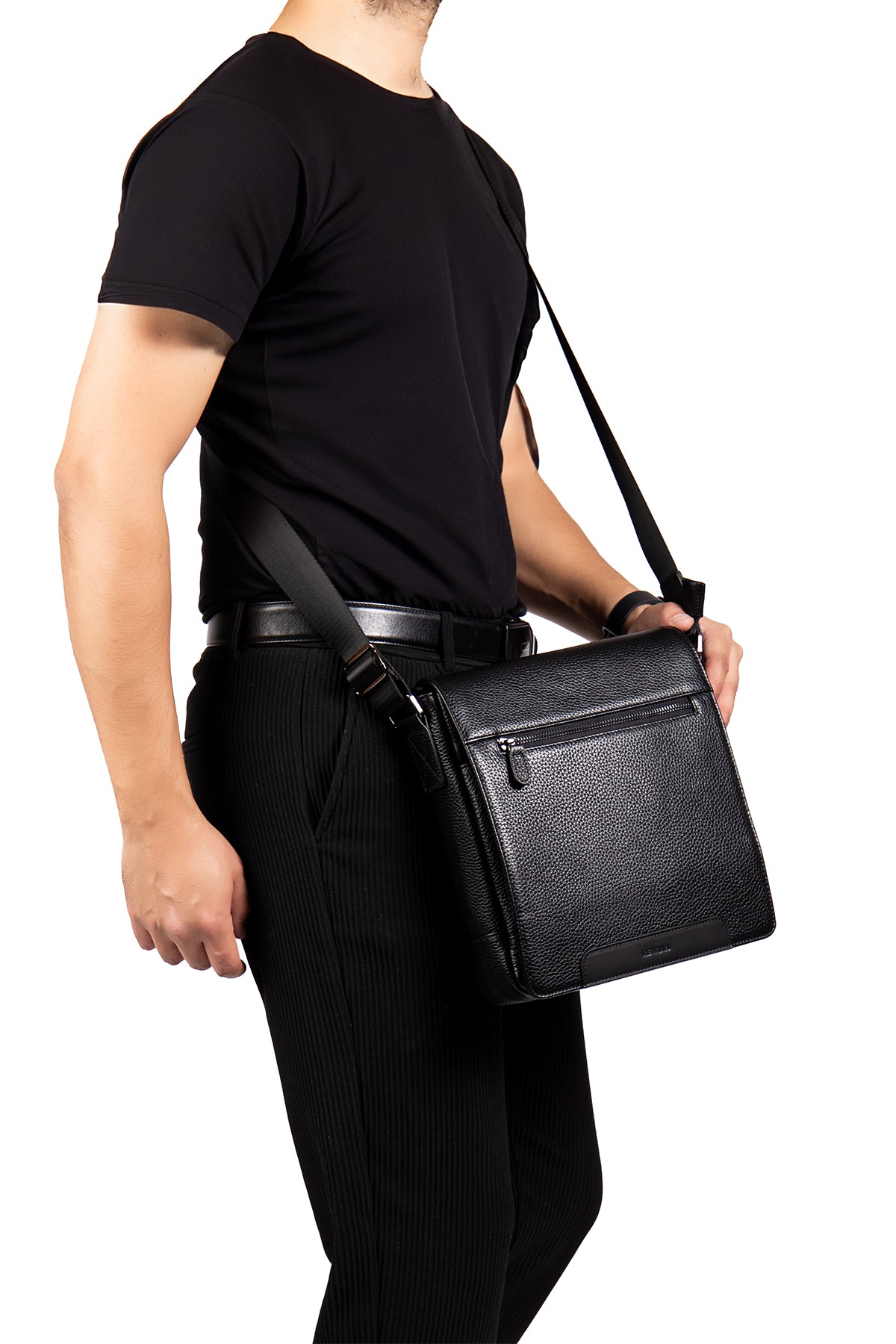 Mark 9513 Hakiki Deri Dik Postacı Çantası