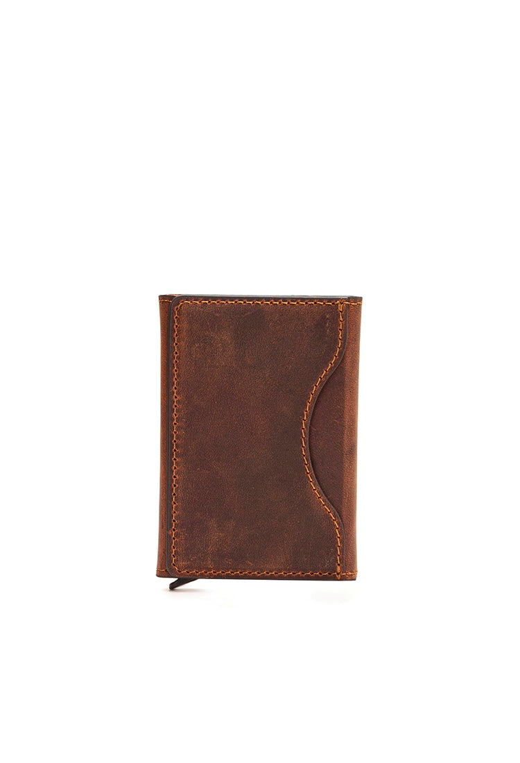 Magsafe Özellikli Premium Hakiki Deri Mekanizmalı Kartlık