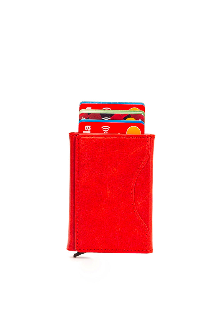 Magsafe Özellikli Premium Hakiki Deri Mekanizmalı Kartlık