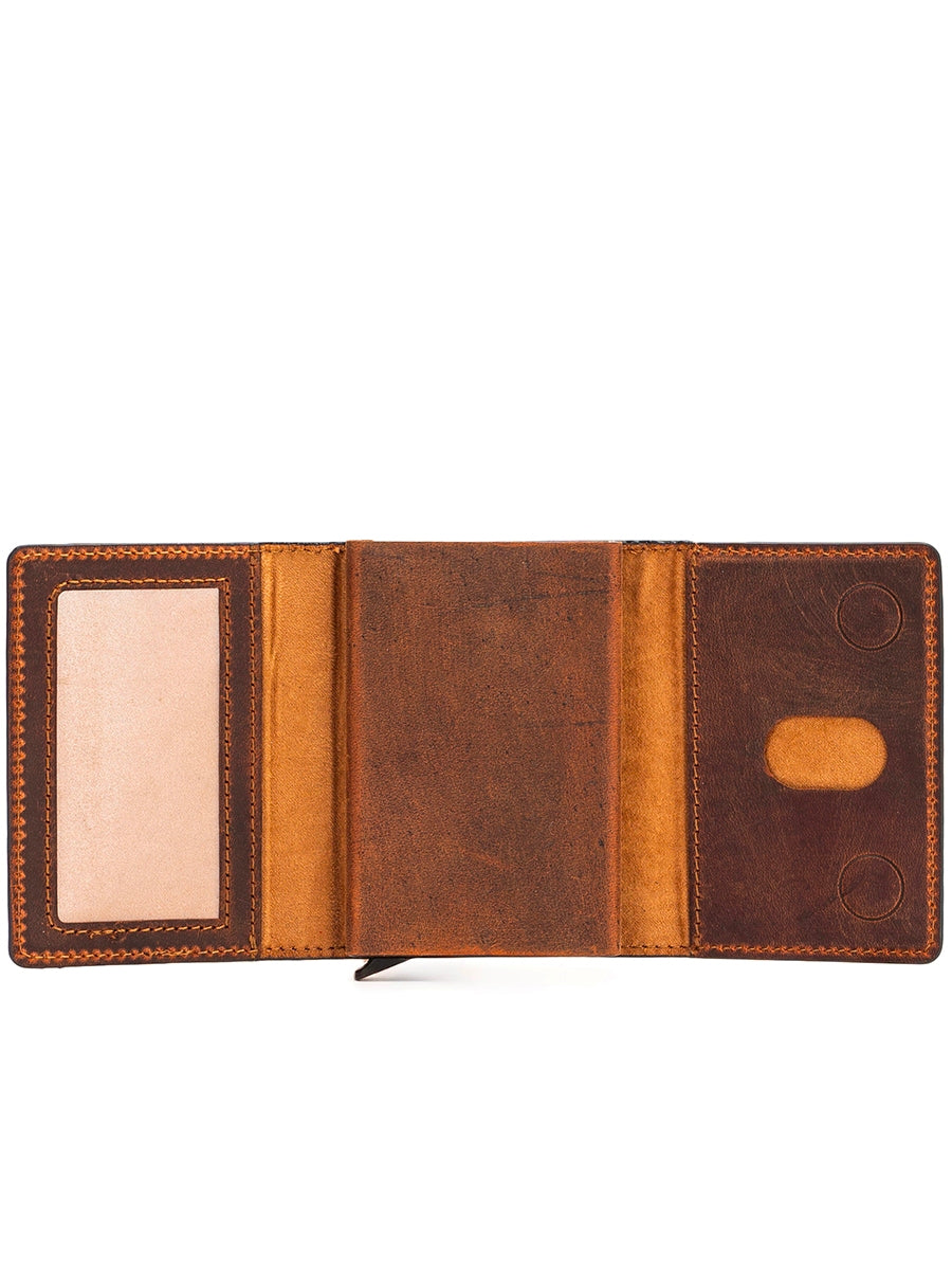 Magsafe Özellikli Premium Hakiki Deri Mekanizmalı Kartlık