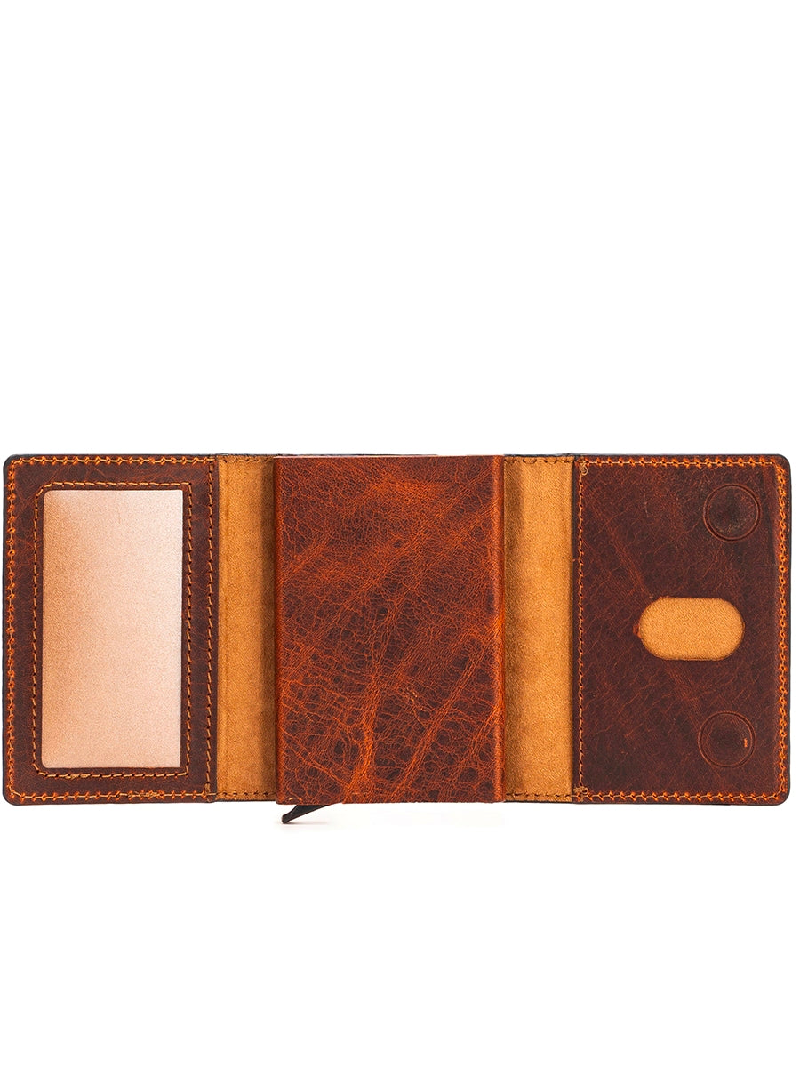 Magsafe Özellikli Premium Hakiki Deri Mekanizmalı Kartlık