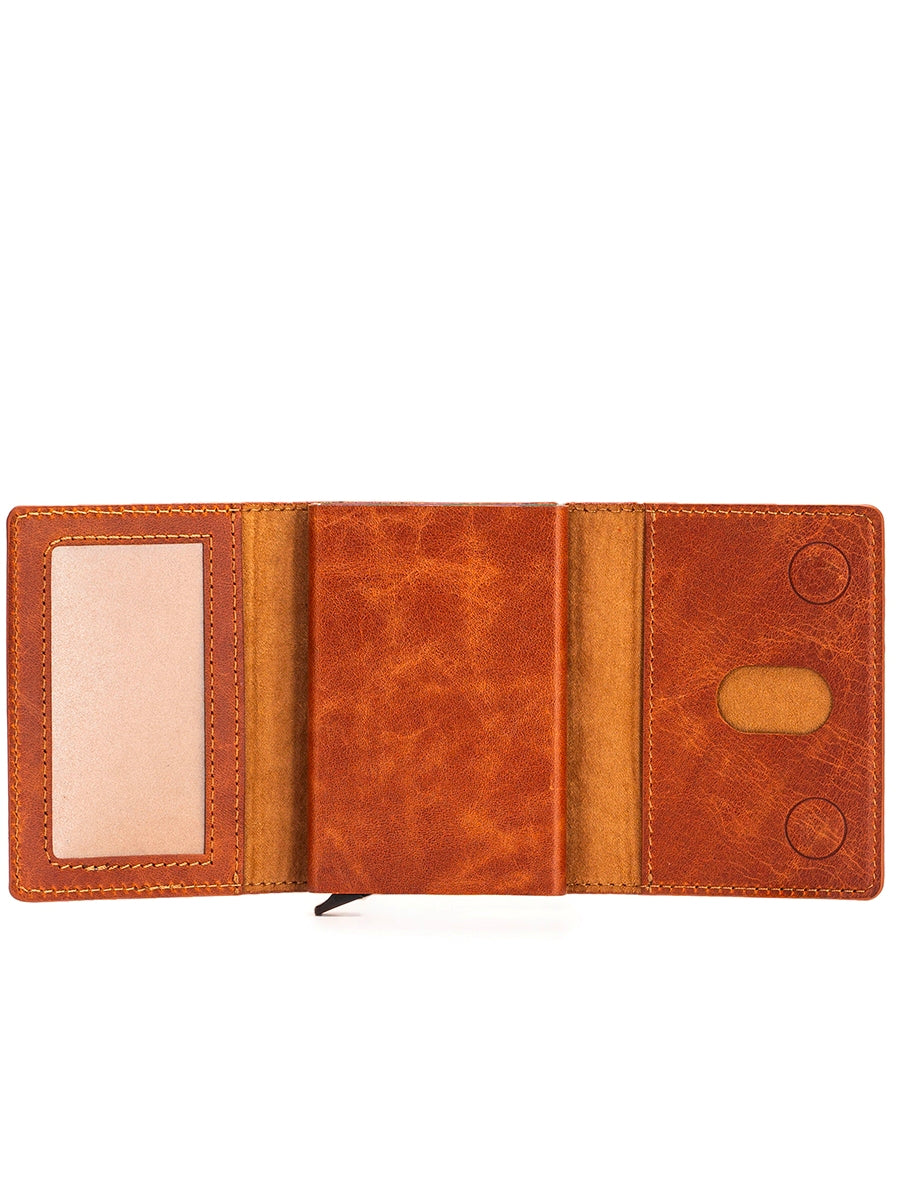 Magsafe Özellikli Premium Hakiki Deri Mekanizmalı Kartlık