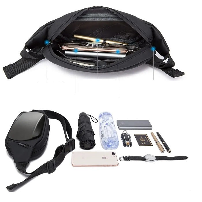 Kabuk Detaylı Bel Çantası