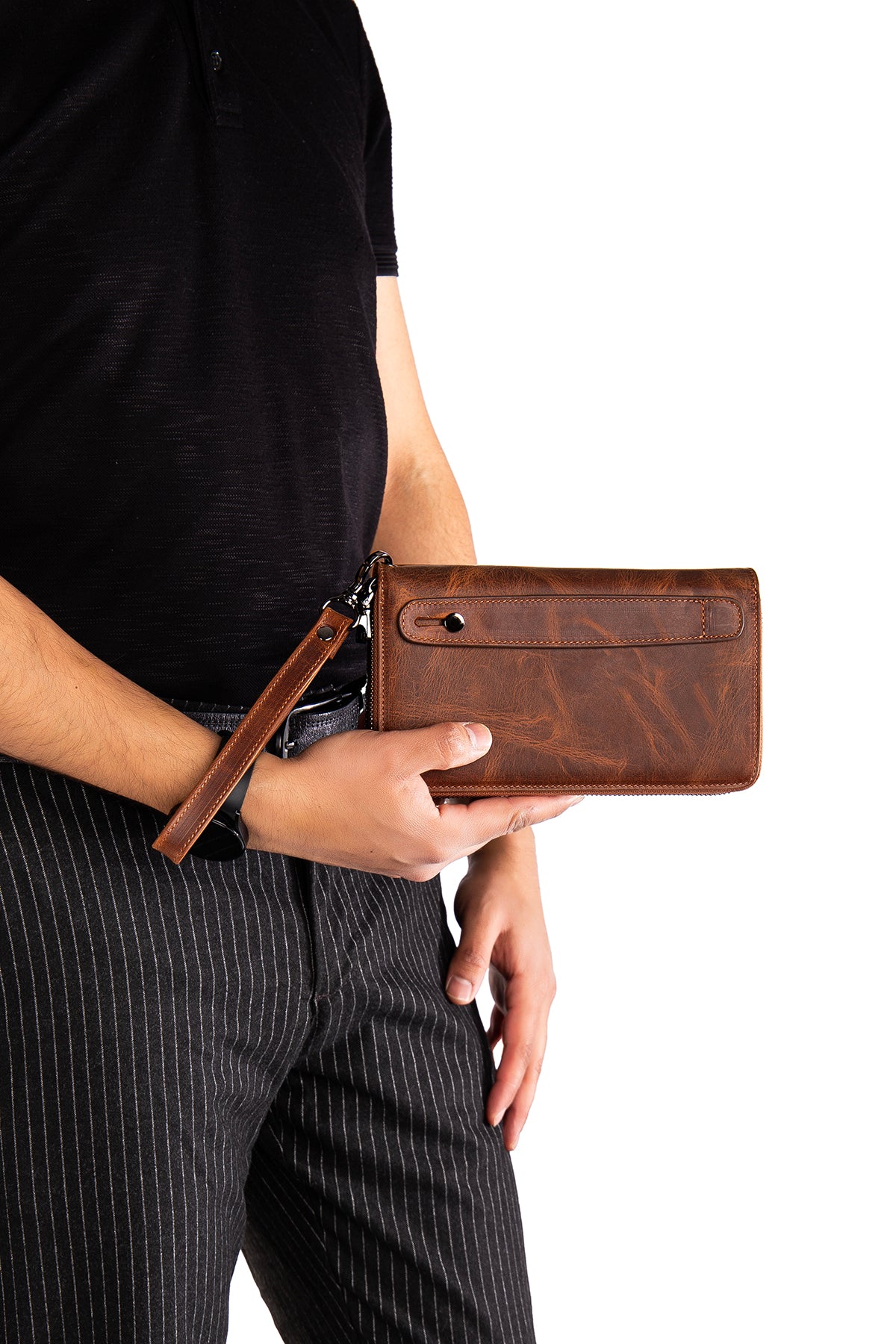 Morata Hakiki Deri Fermuarlı Portföy El Çantası