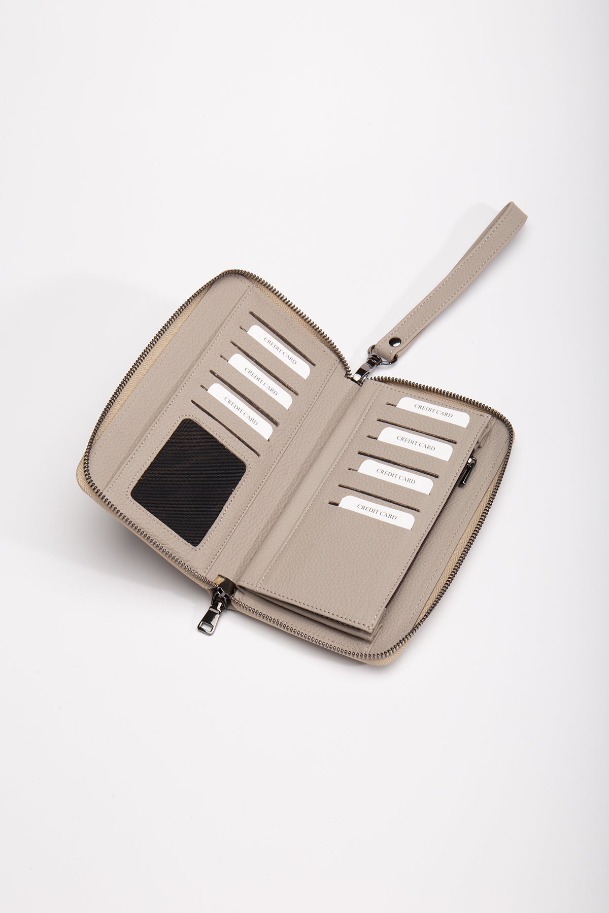 Hakiki Deri Fermuarlı Portföy El Çantası