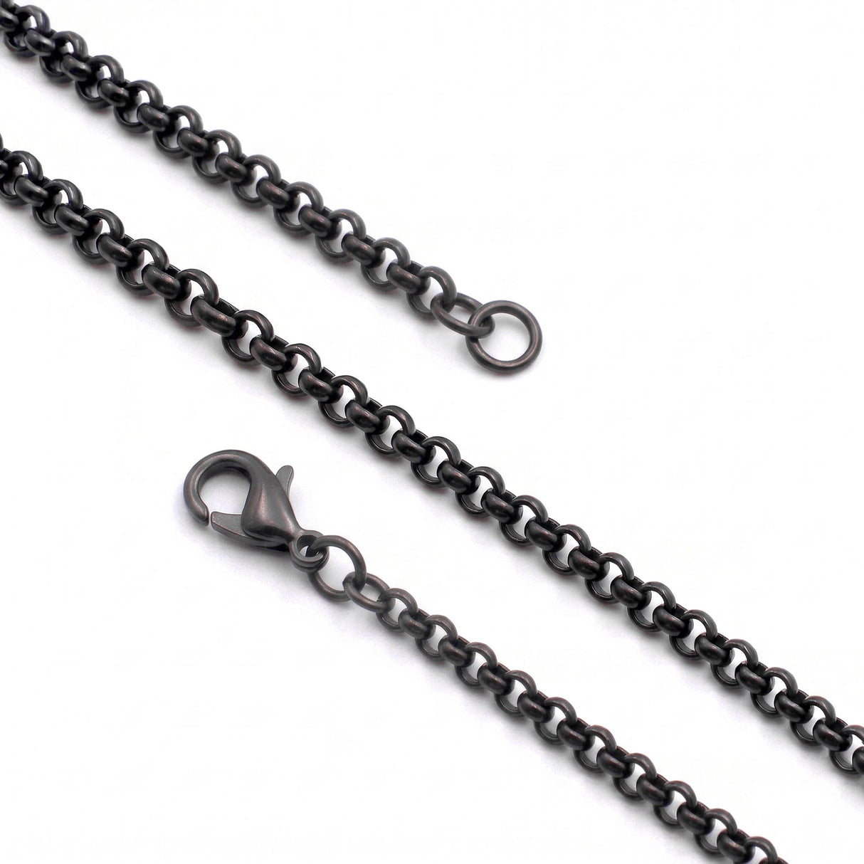 Niki Leather Forse Erkek Çelik Kolye 4mm 55cm Siyah 4013ECK046