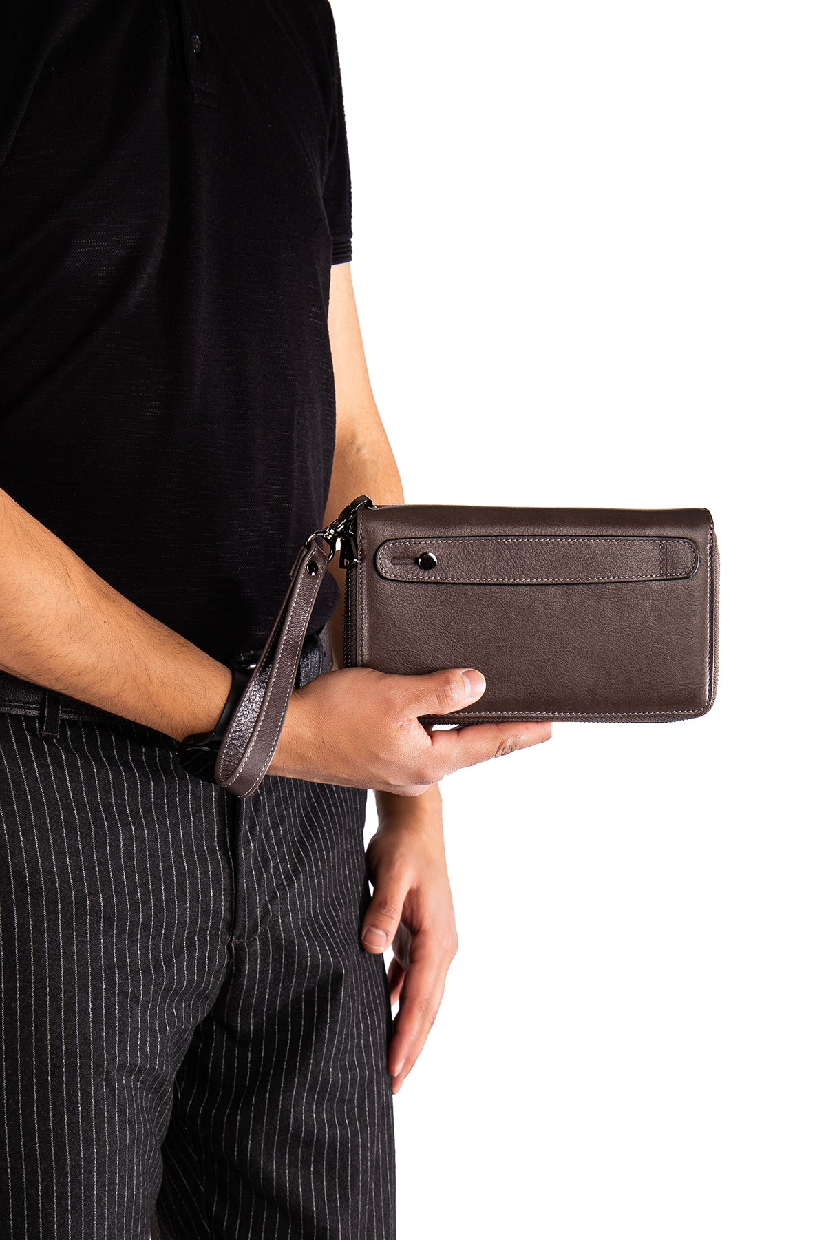 Morata Hakiki Deri Fermuarlı Portföy El Çantası