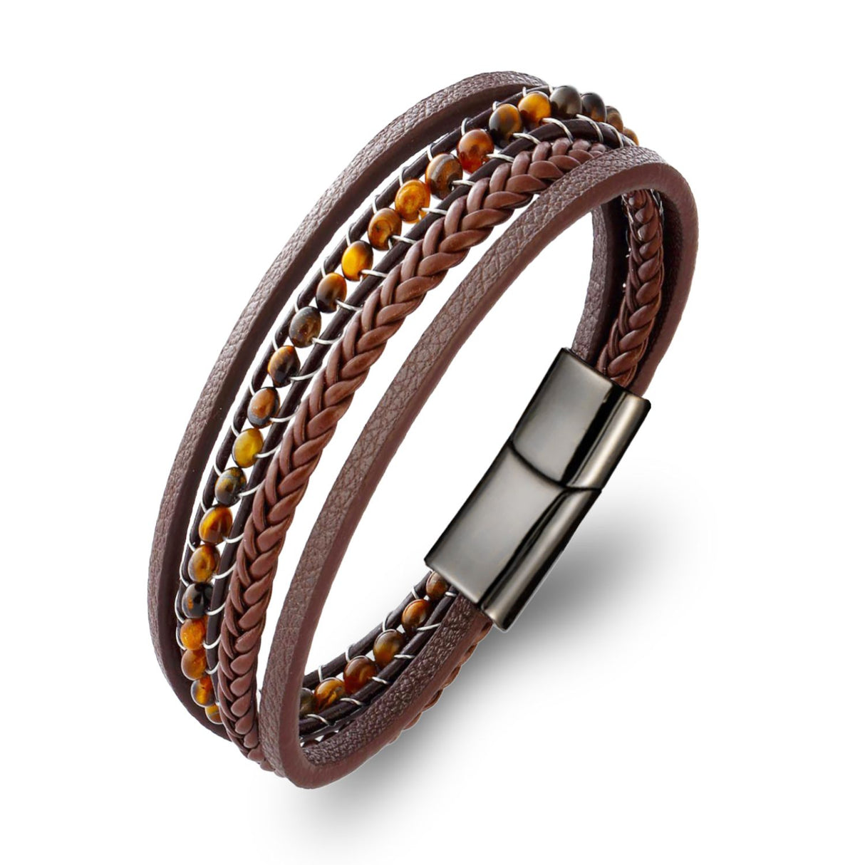 Niki Leather Kaplan Gözü Doğaltaş Ve Deri Bileklik 38932B9D12