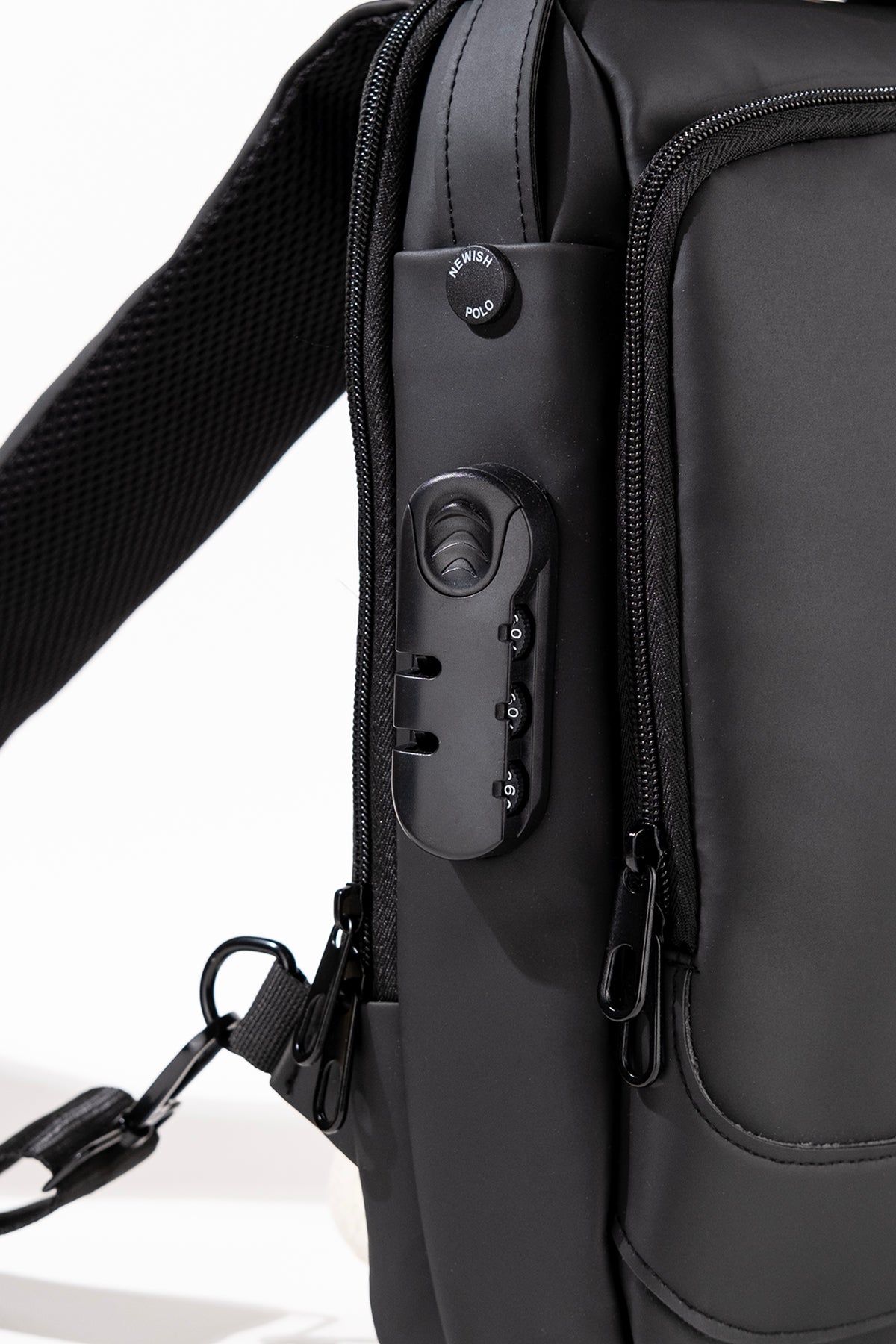 Unisex Kilitli Ayarlanabilir Çapraz Askılı Göğüs Omuz ve Sırt Çantası