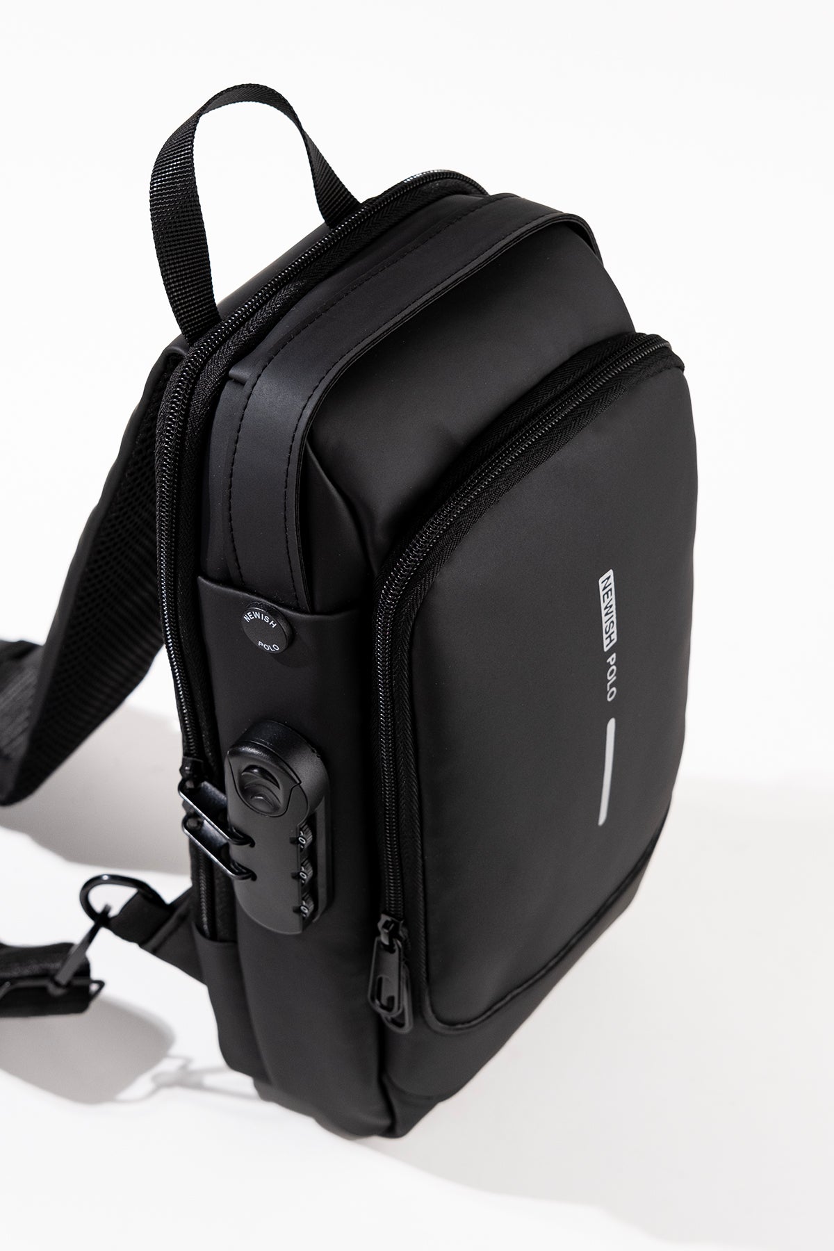 Unisex Kilitli Ayarlanabilir Çapraz Askılı Göğüs Omuz ve Sırt Çantası