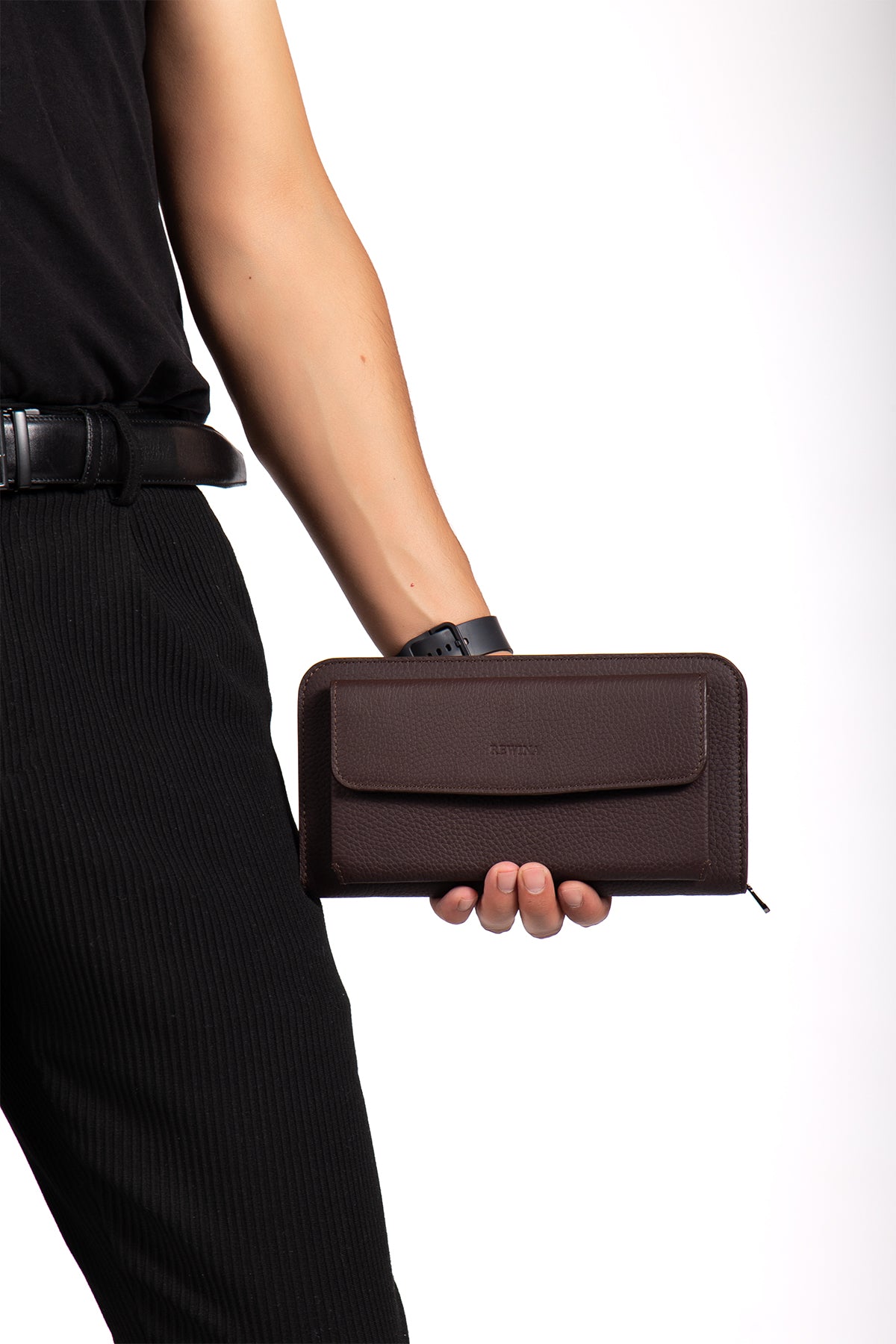 Ederson 9567 Hakiki Deri Fermuarlı Portföy El Çantası