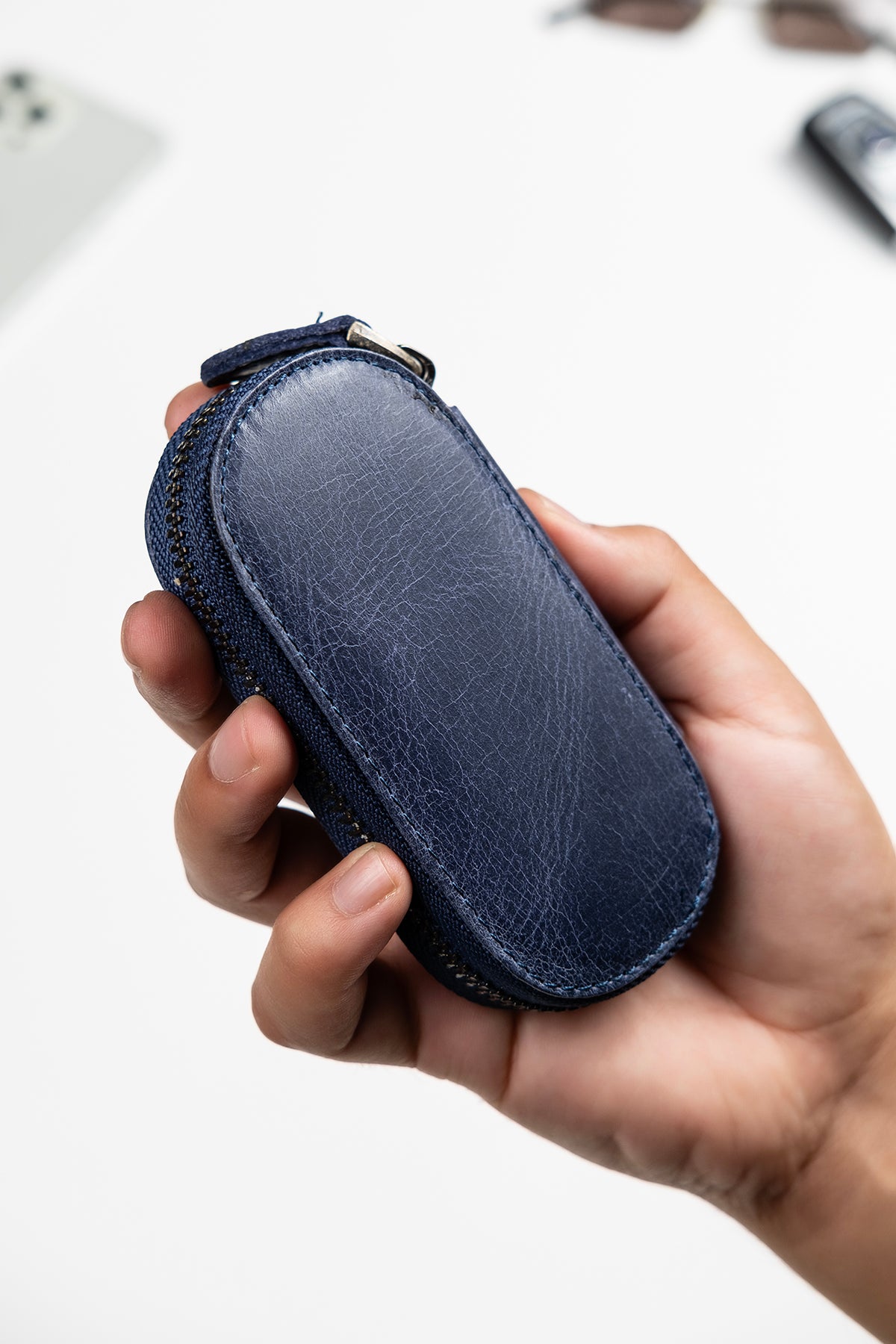 Niki Leather Hakiki Deri Fermuarlı Anahtarlık