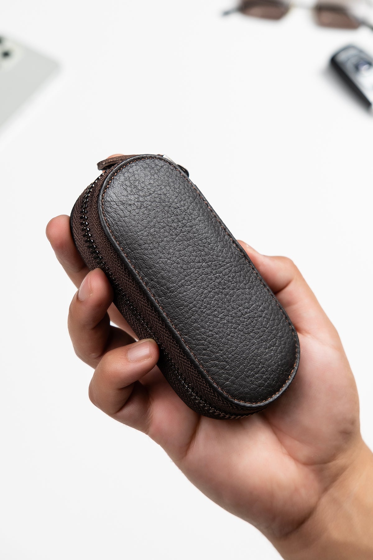 Niki Leather Hakiki Deri Fermuarlı Anahtarlık