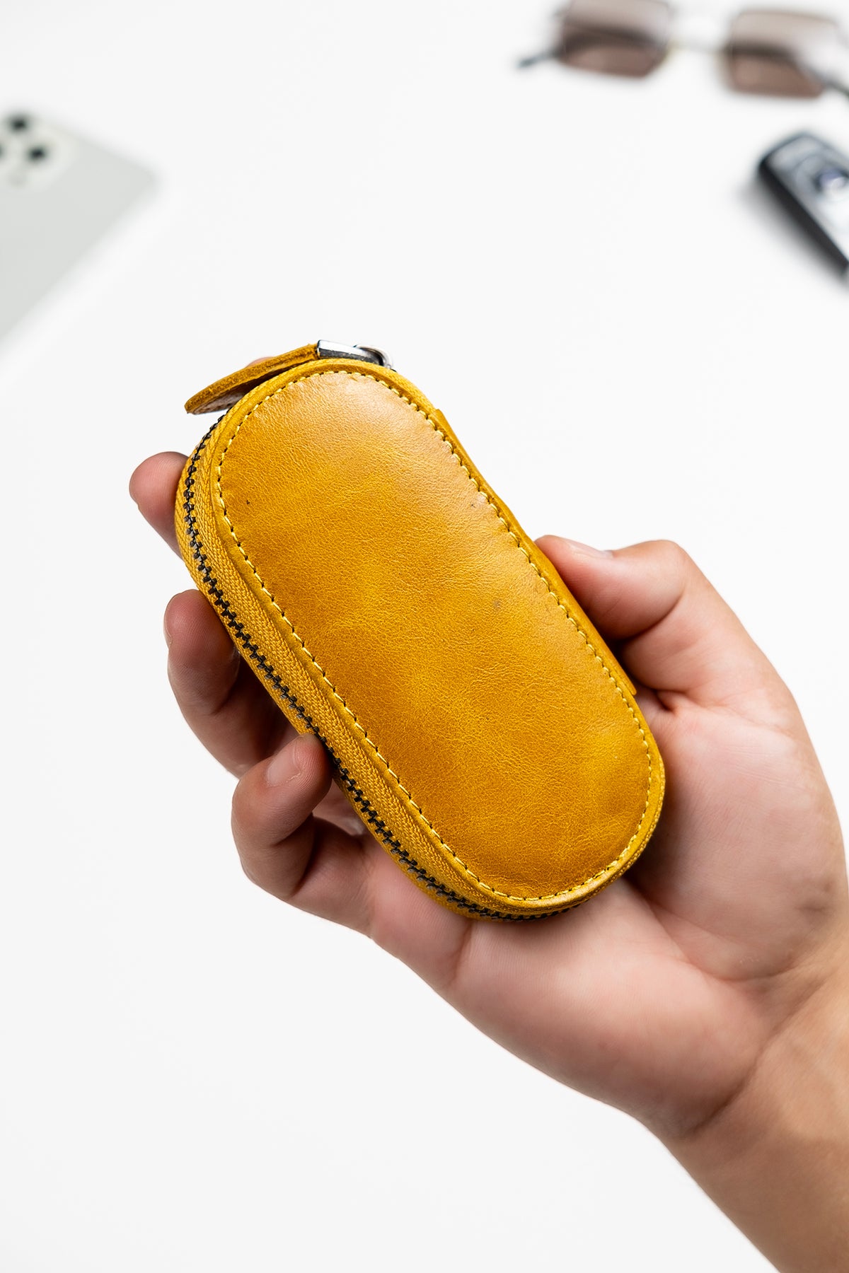 Niki Leather Hakiki Deri Fermuarlı Anahtarlık