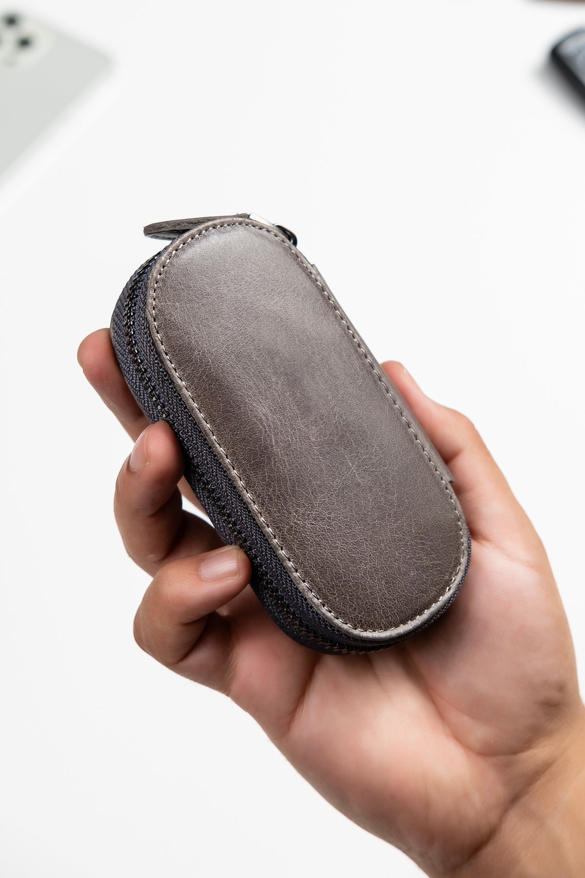 Niki Leather Hakiki Deri Fermuarlı Anahtarlık