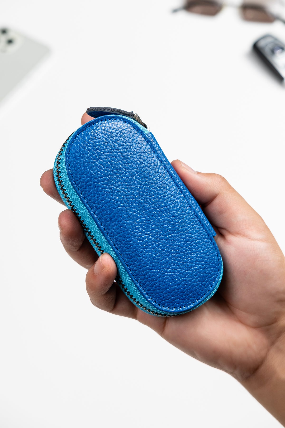 Niki Leather Hakiki Deri Fermuarlı Anahtarlık