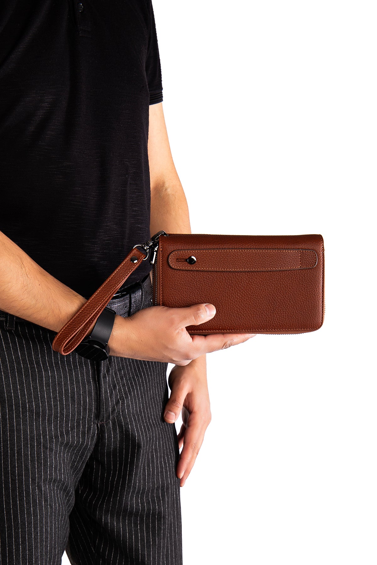 Morata Hakiki Deri Fermuarlı Portföy El Çantası