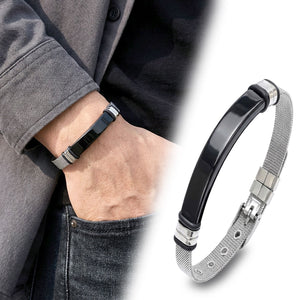Niki Leather Ayarlanabilir Kordonlu Çelik Bileklik 3893EBF2D1