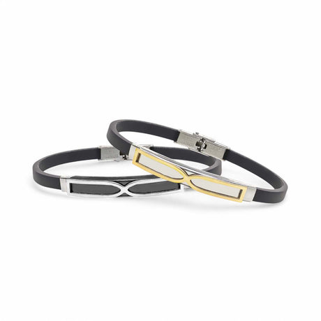 Niki Leather Sonsuzluk Desenli Çelik Bileklik 3893SCB012